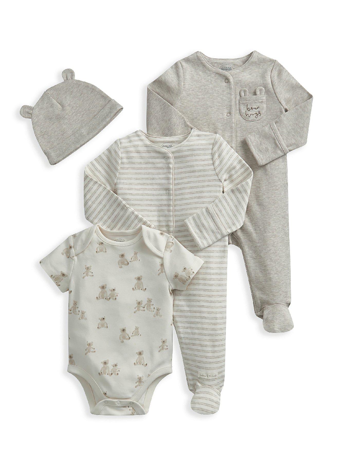undefined Unisex Baby 4 Piece Bear Hug Teddy Starter Set - Sand