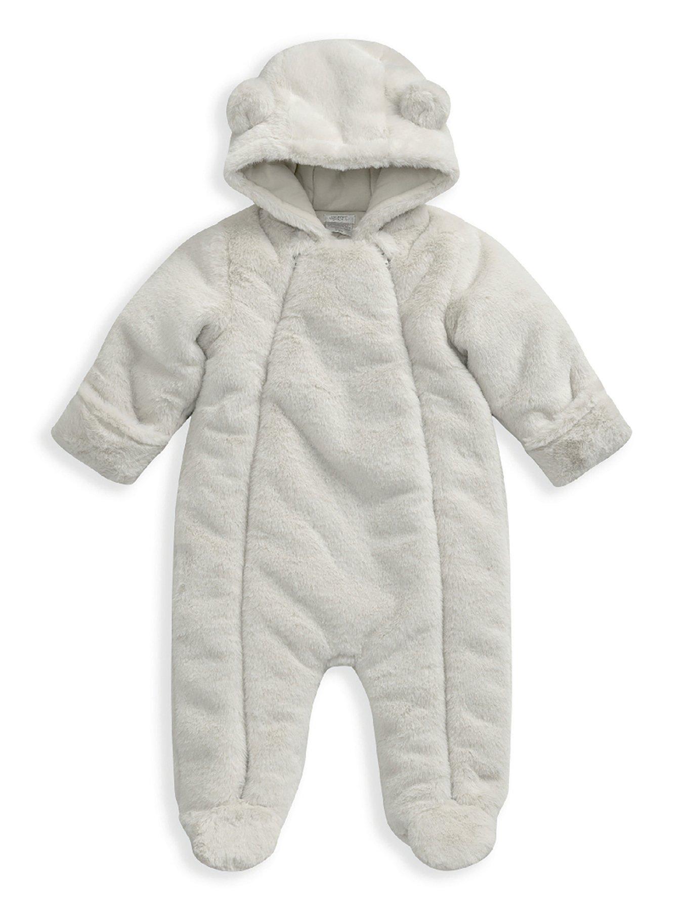 mamas-papas-unisex-baby-faux-fur-pramsuit-grey