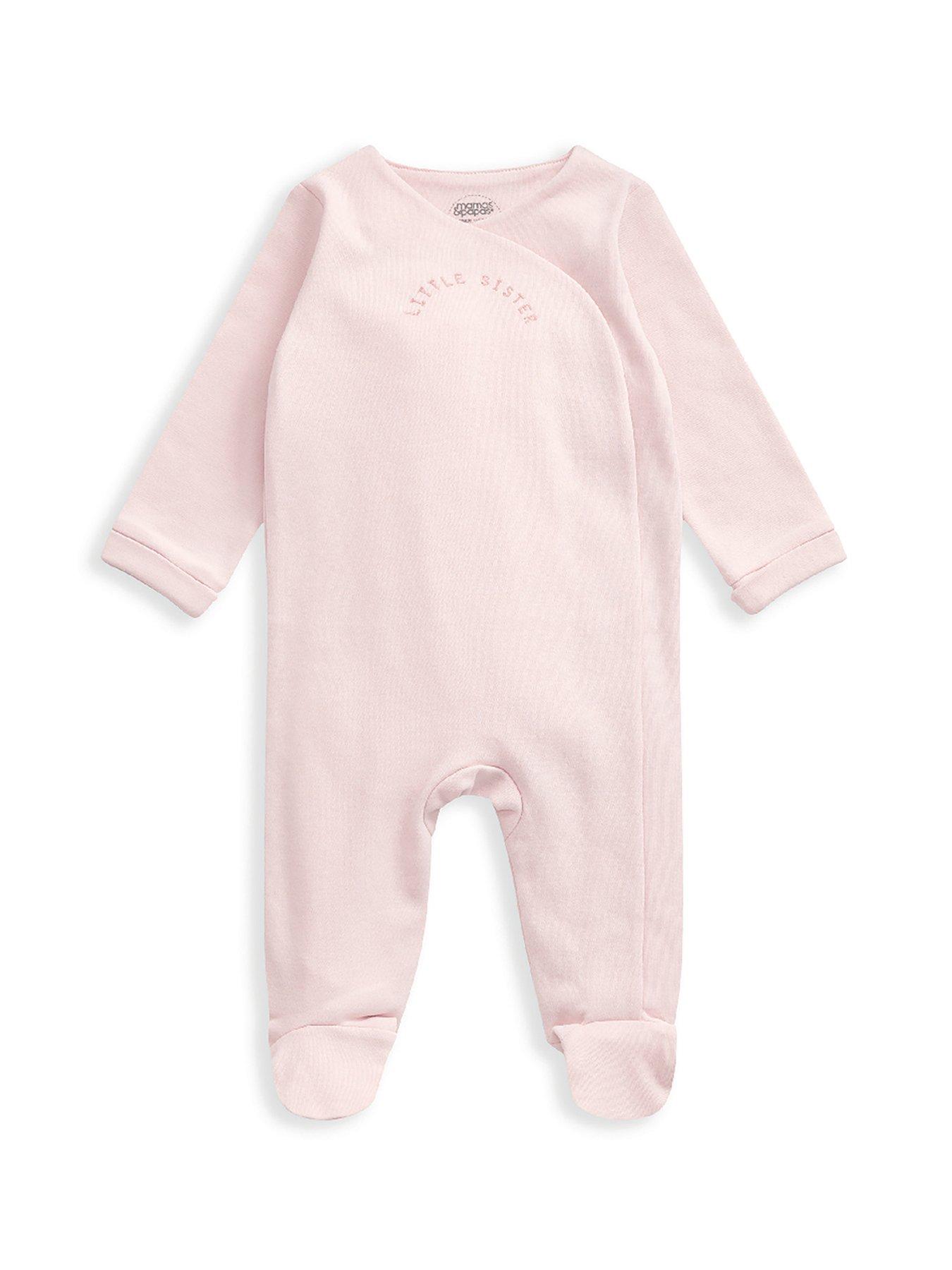 Mamas Papas Baby Girls Little Sister Sleepsuit Pink Very Ireland