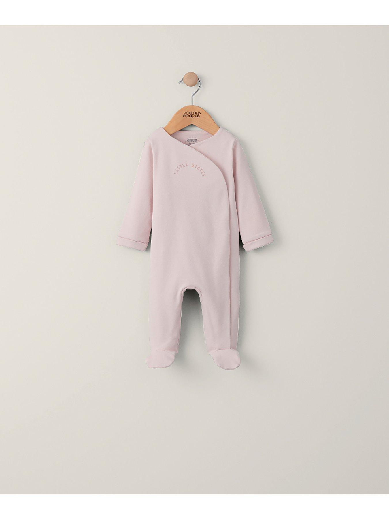 mamas-papas-baby-girls-little-sister-sleepsuit-pinkoutfit