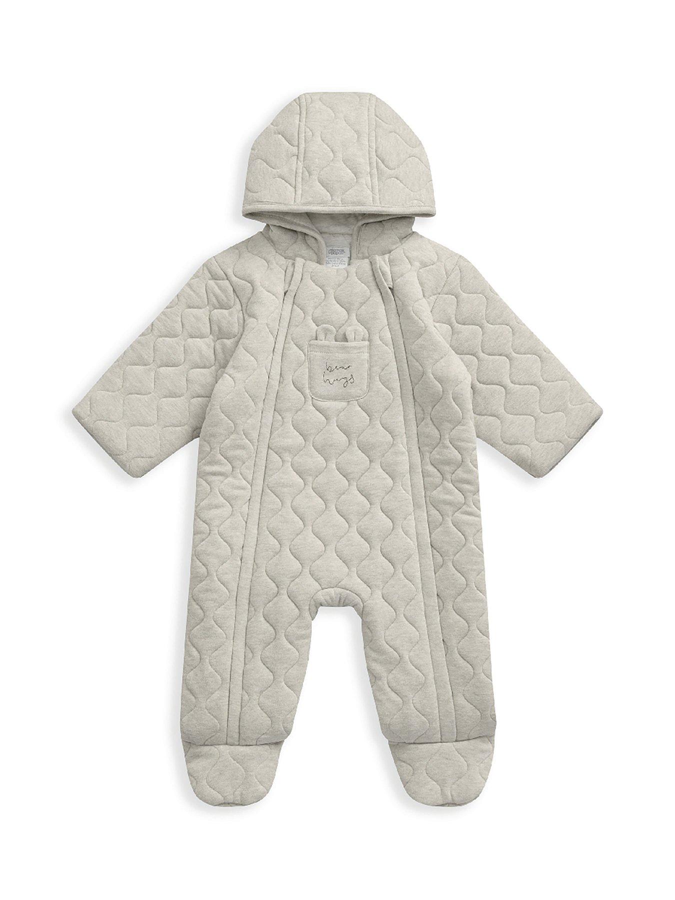 mamas-papas-unisex-baby-quilted-bear-jersey-pramsuit-sand