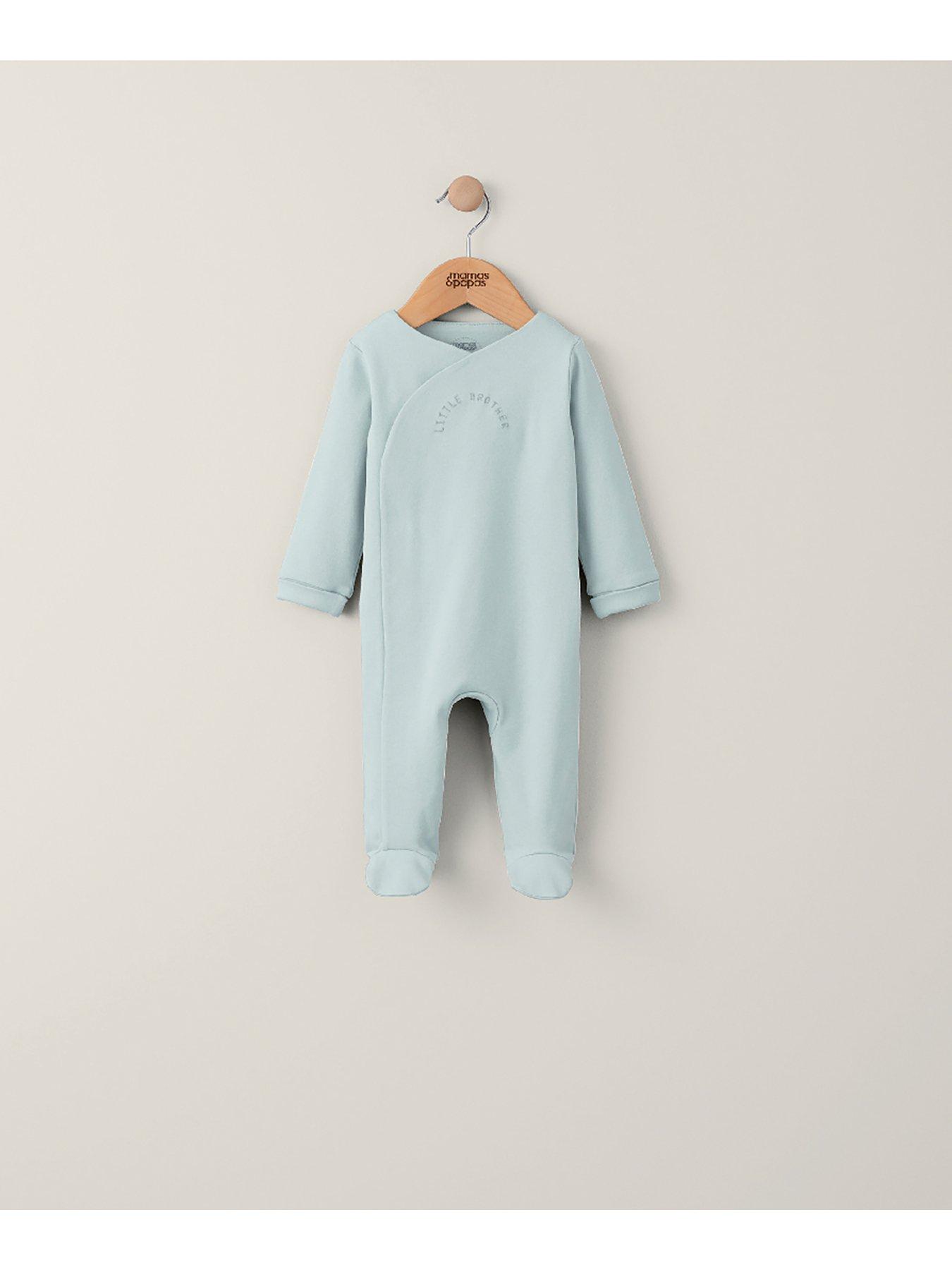 mamas-papas-baby-boys-little-brother-sleepsuit-bluestillFront