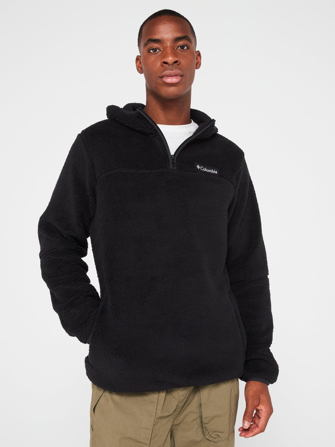 Columbia Men s Rugged Ridge III Sherpa Pullover Hoodie Black