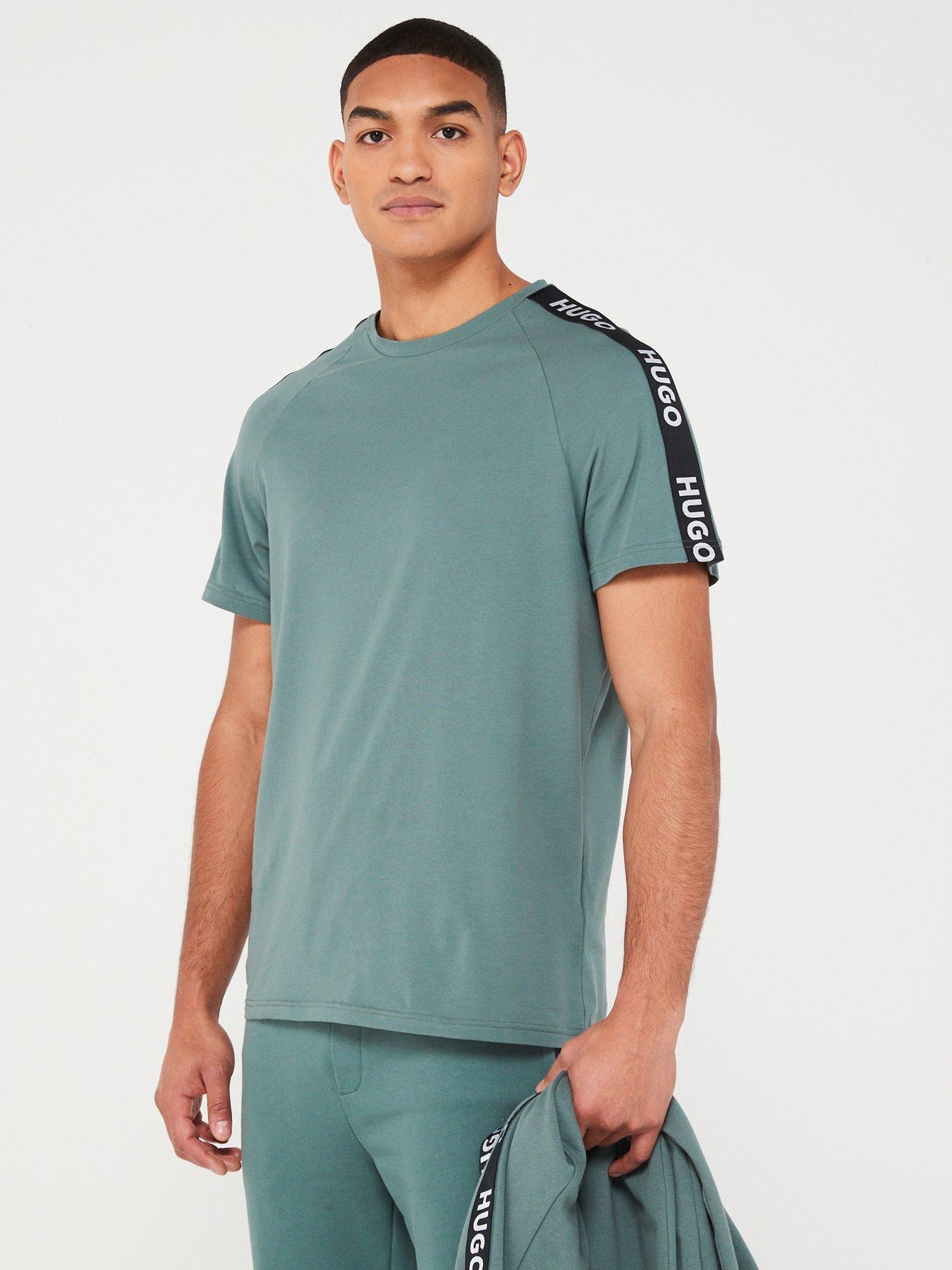 hugo-sporty-logo-t-shirt-dark-green