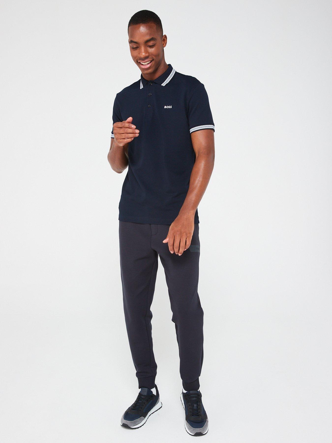 Image 3 of 4 of BOSS Paddy Logo Regular Fit Polo Shirt - Dark Blue