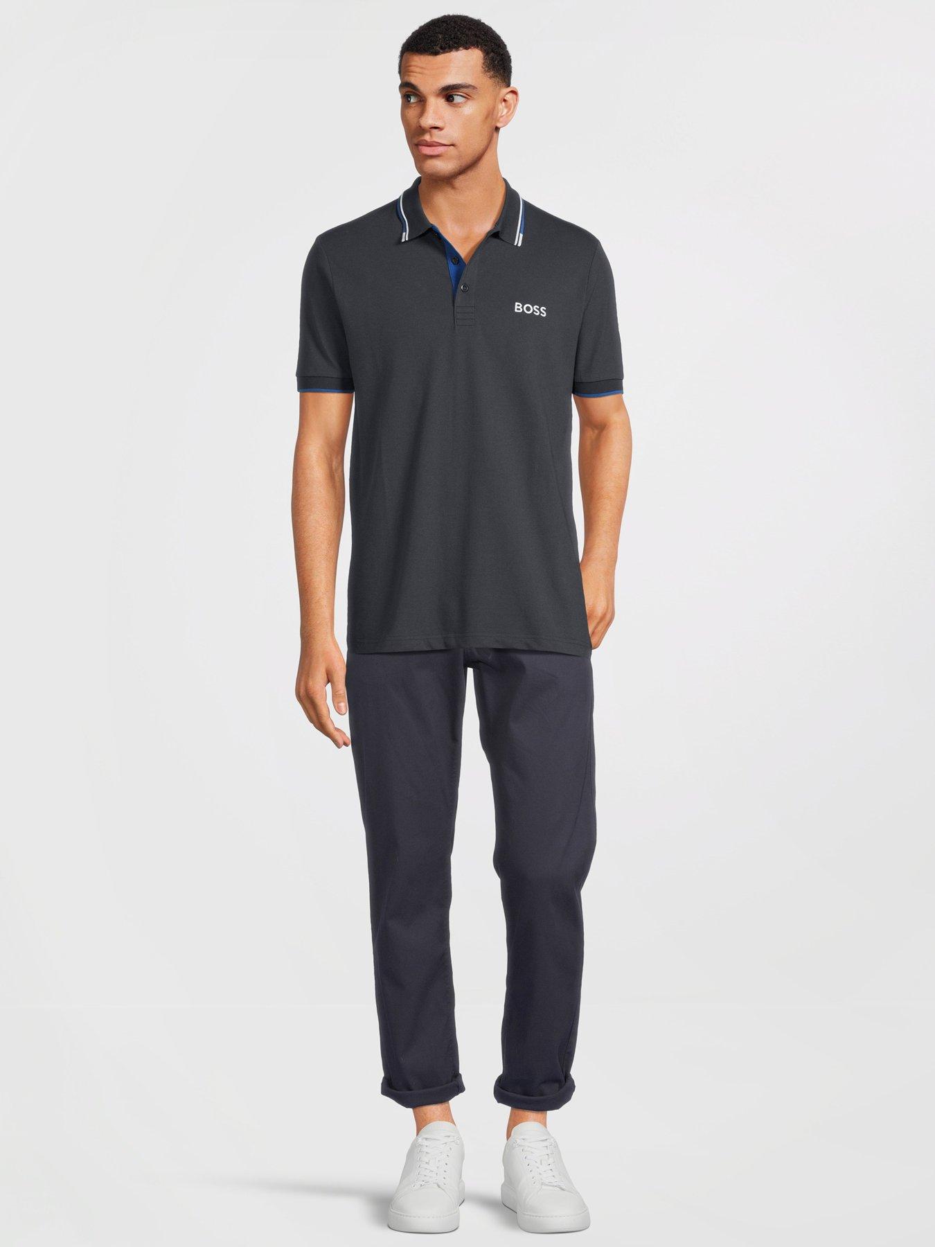 Image 3 of 5 of BOSS Paddy Pro Logo Regular Fit Polo Shirt - Dark Blue