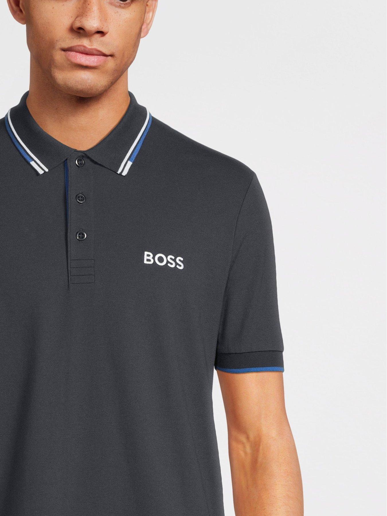 Image 4 of 5 of BOSS Paddy Pro Logo Regular Fit Polo Shirt - Dark Blue