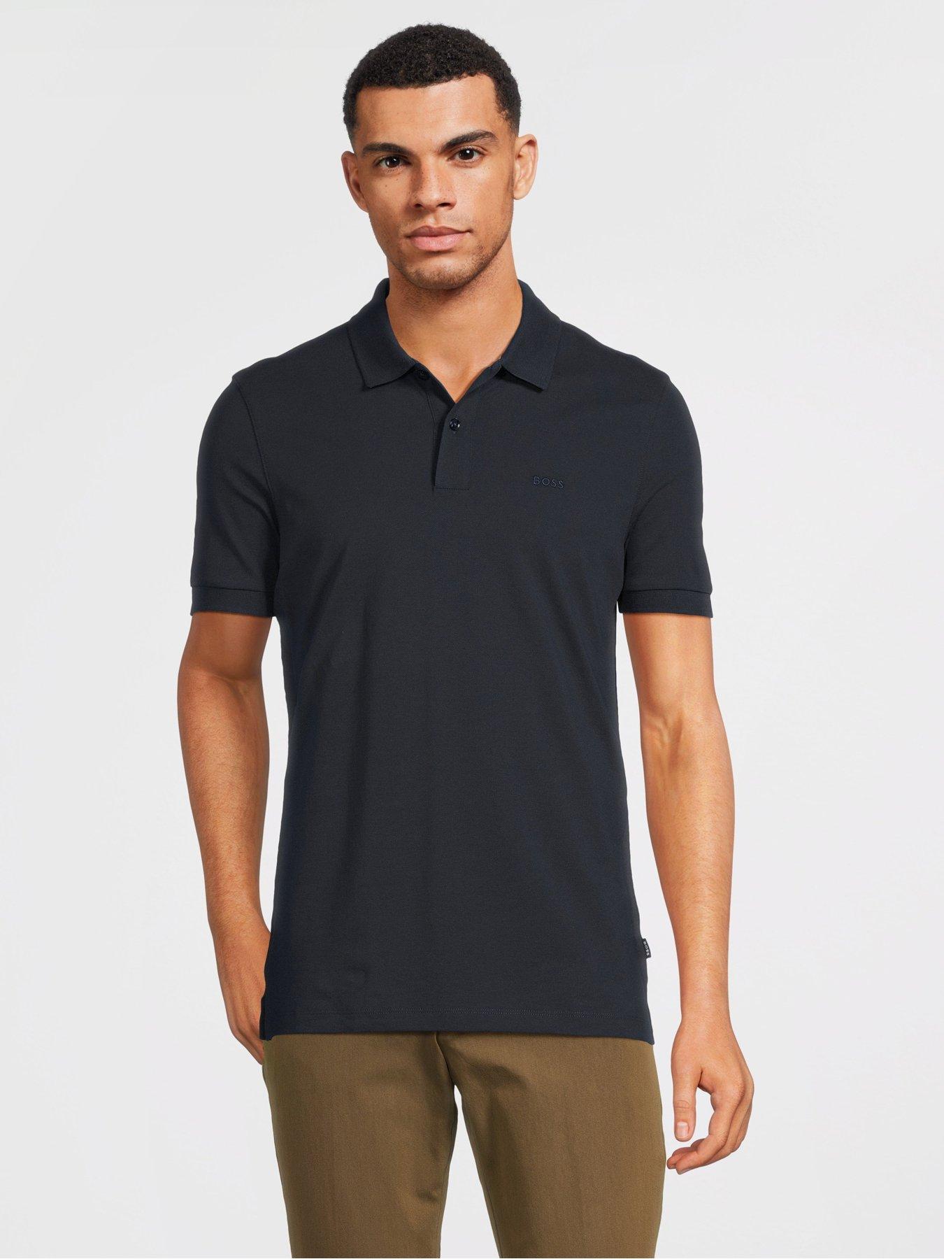 BOSS Pallas Regular Fit Polo Shirt - Navy