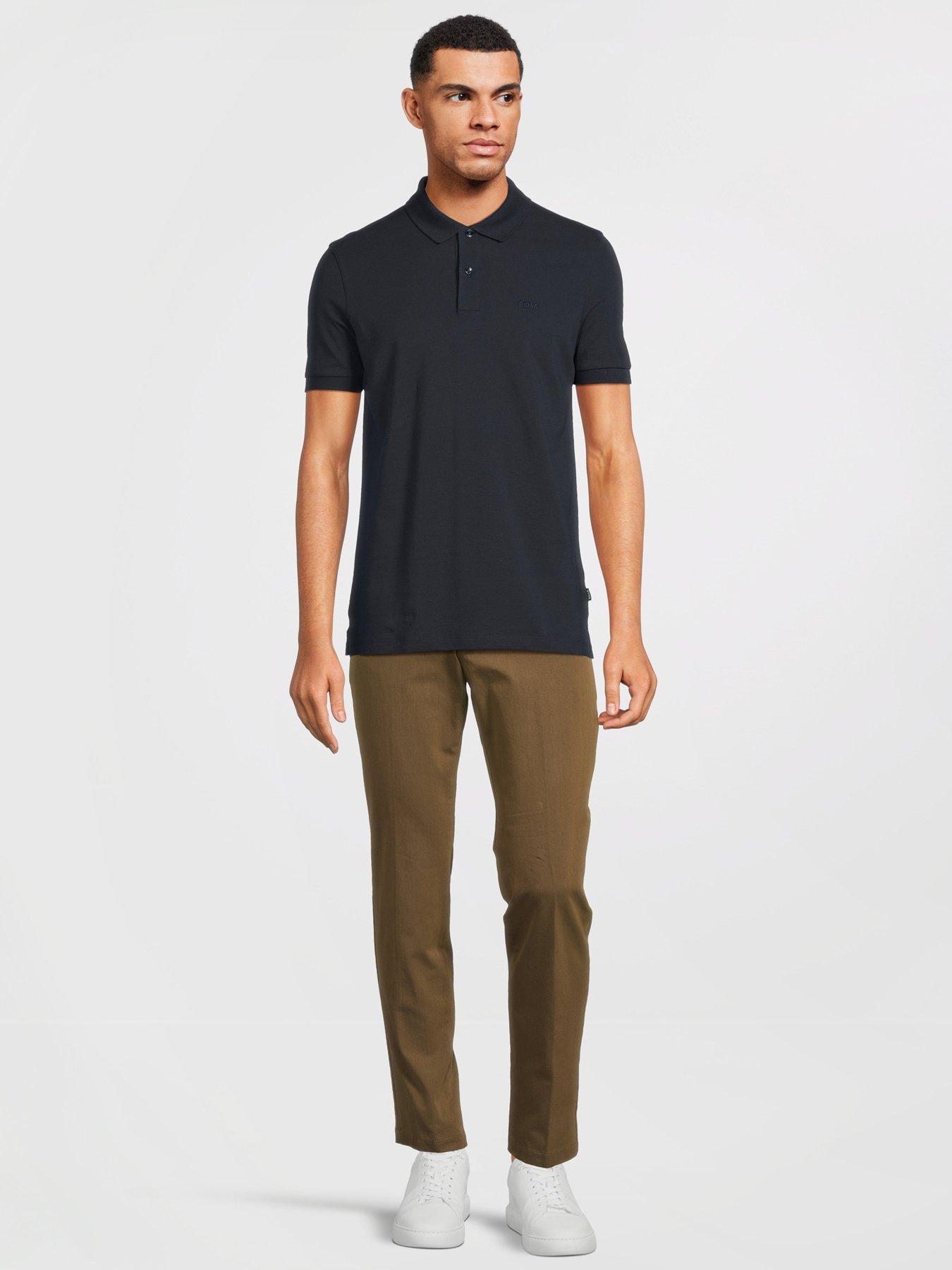 Image 3 of 6 of BOSS Pallas Regular Fit Polo Shirt - Navy