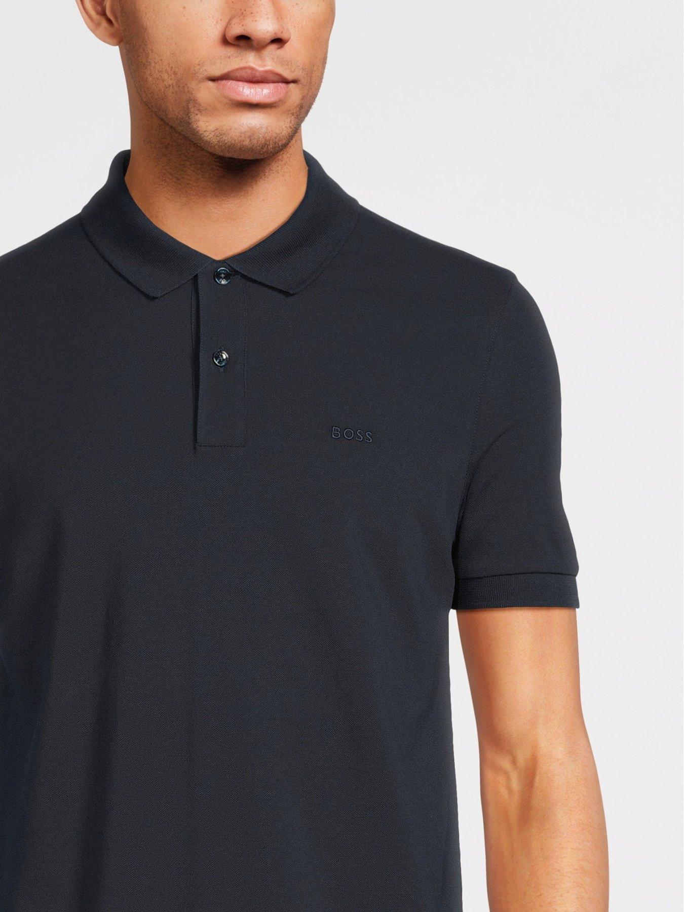 Image 4 of 6 of BOSS Pallas Regular Fit Polo Shirt - Navy