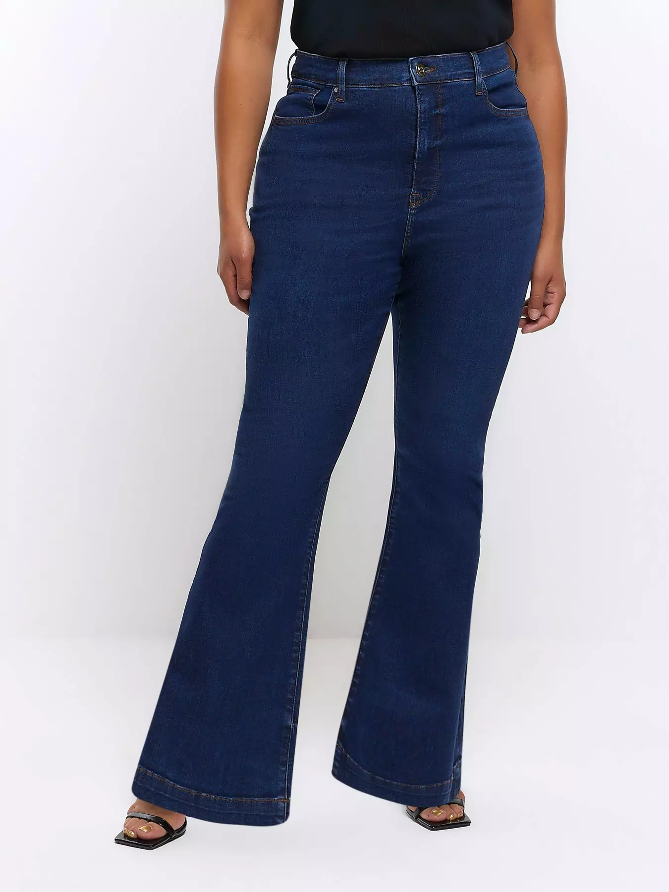 RI Plus Plus High Rise Flare Jeans - Black