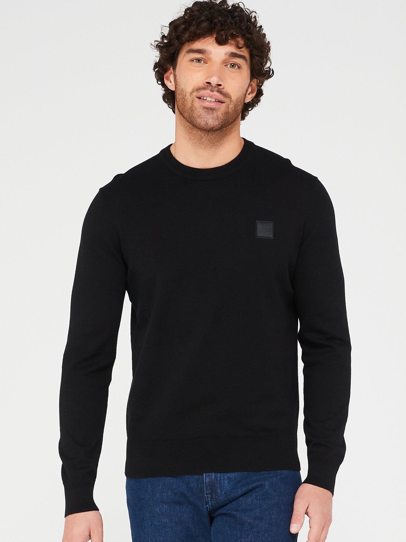 boss-kanovano-crew-neck-jumper-blackfront