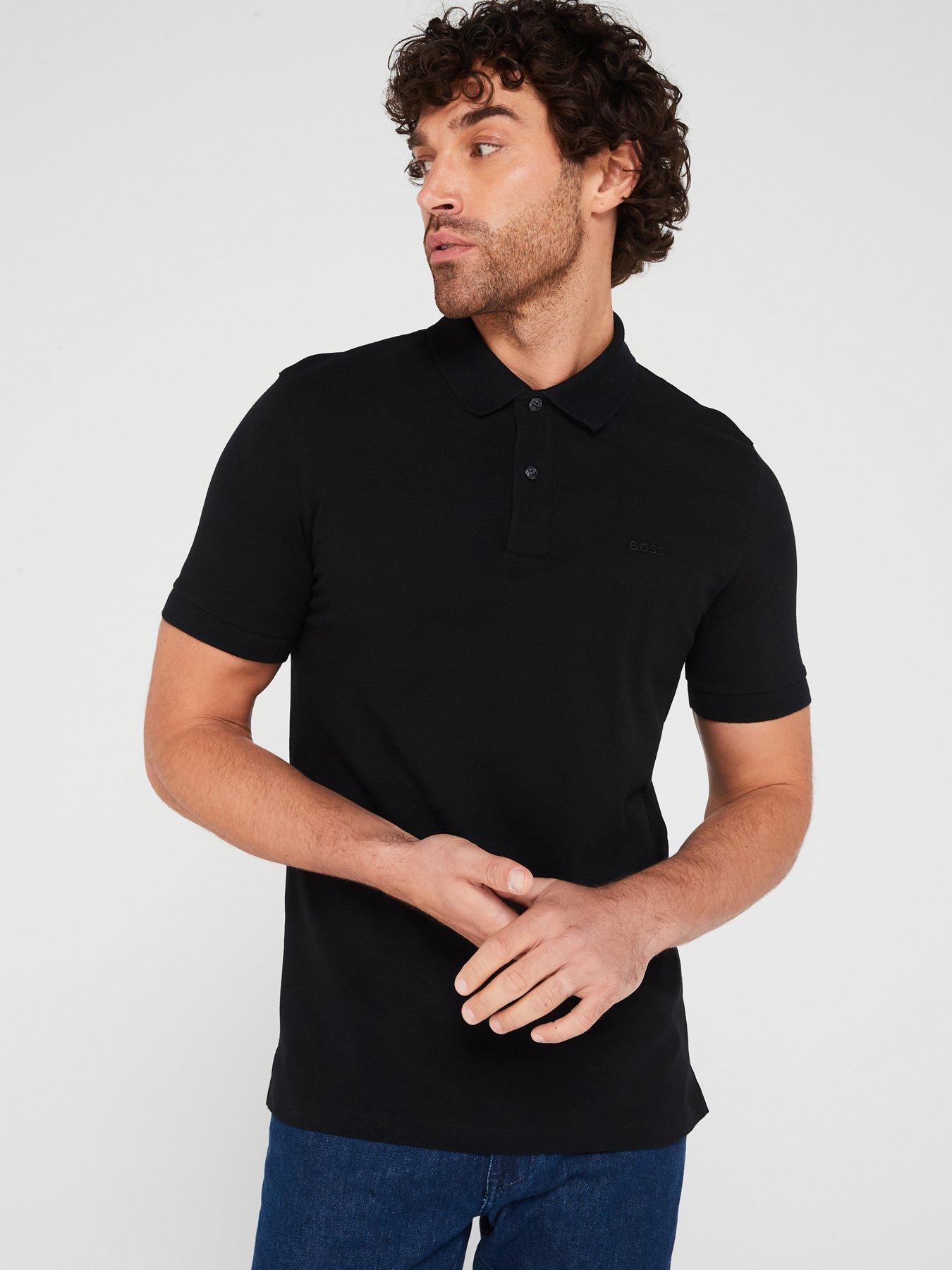 BOSS Pallas Regular Fit Polo Shirt - Black