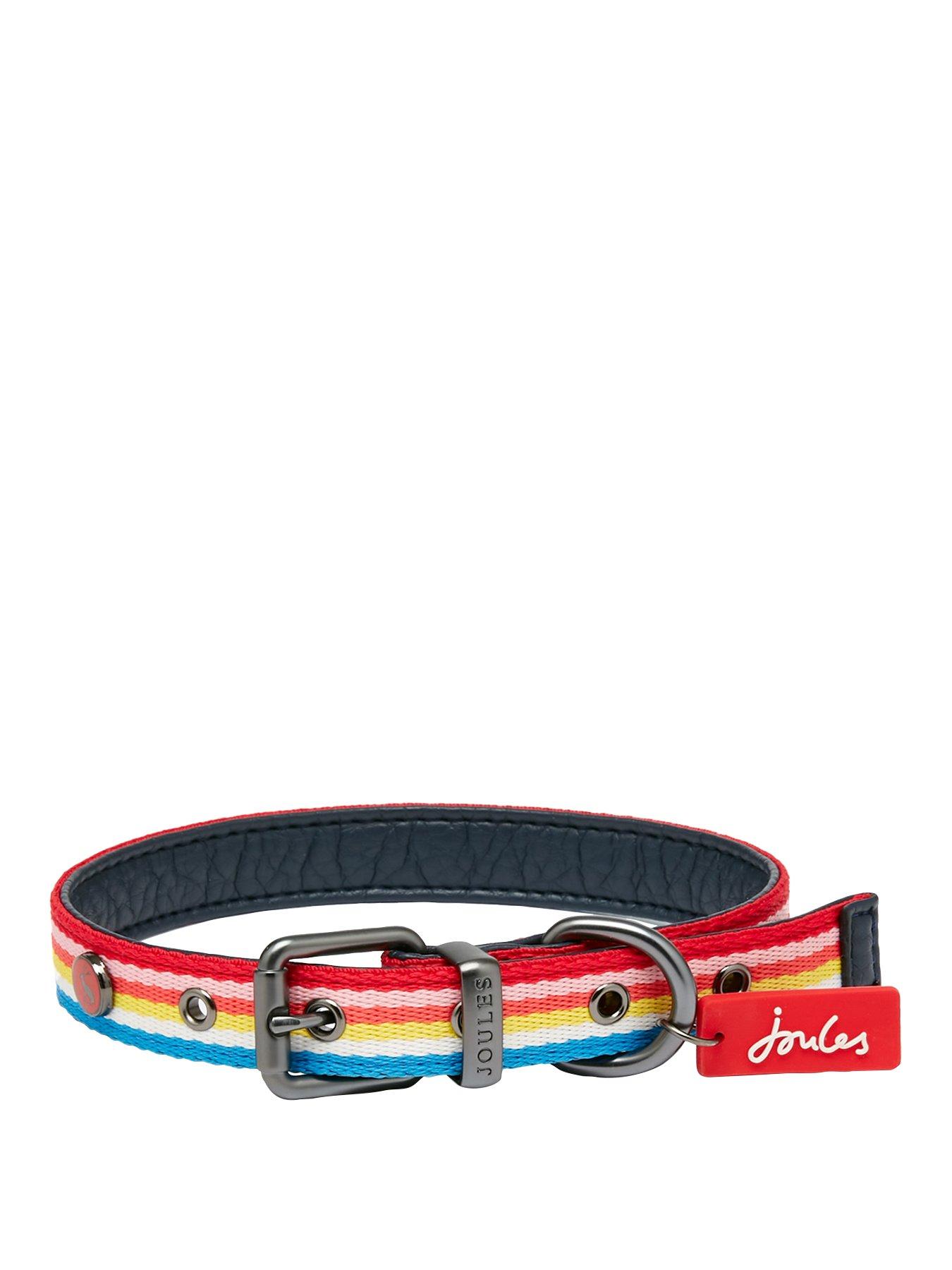 joules-rainbow-stripe-dog-collar-lstillFront