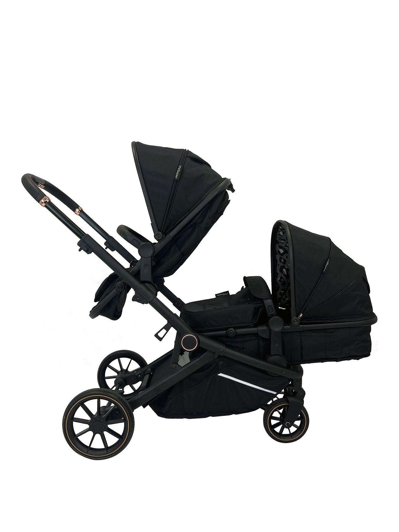 my-babiie-mb33-tandem-pushchair-black-leopardstillFront