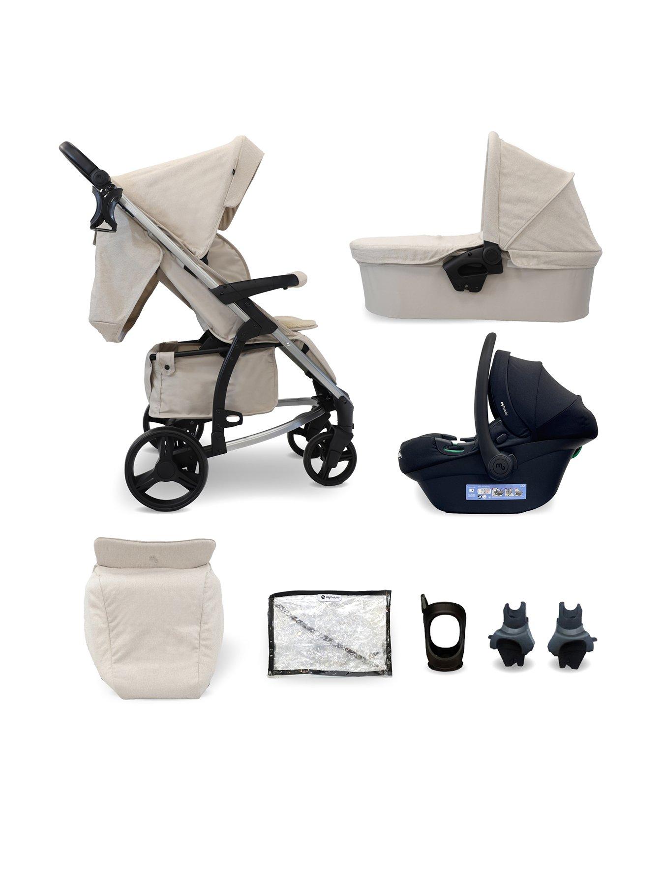 Image 1 of 7 of My Babiie MB200i 3-in-1 Travel System with i-Size Car Seat - Oatmeal