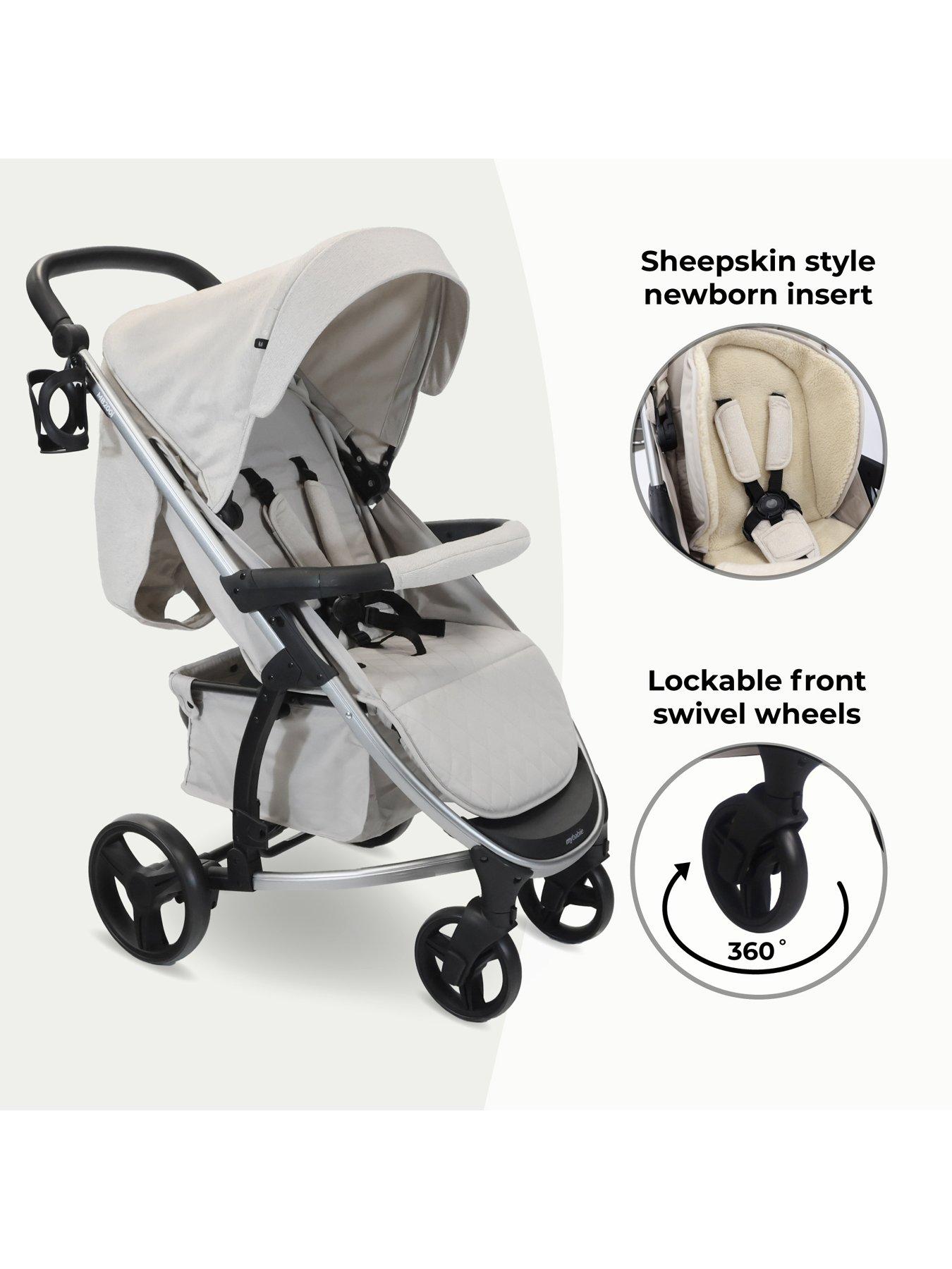 Image 4 of 7 of My Babiie MB200i 3-in-1 Travel System with i-Size Car Seat - Oatmeal