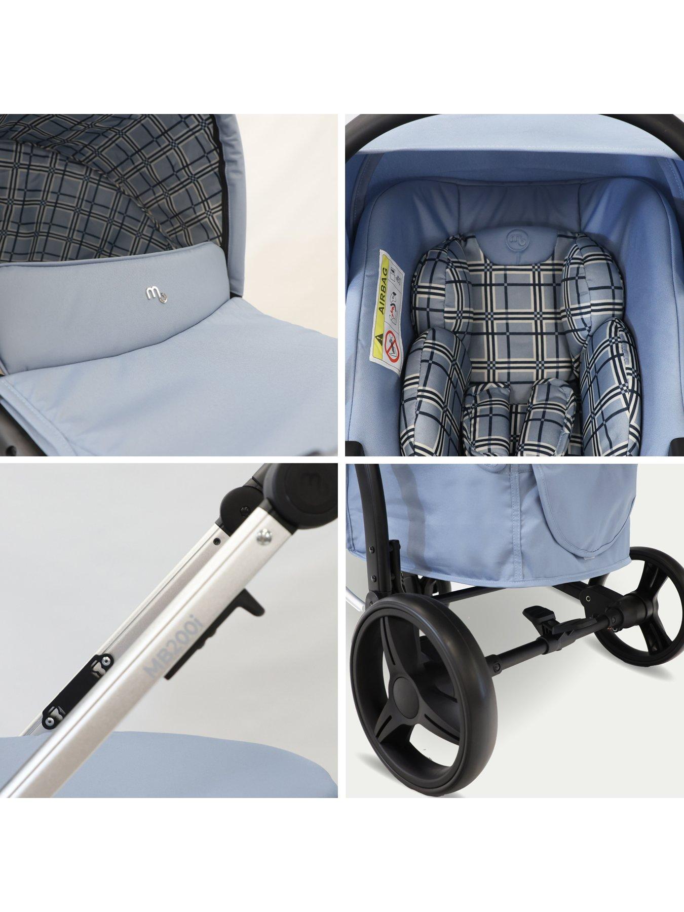 Image 7 of 7 of My Babiie MB200i Travel Systems Blue Plaid