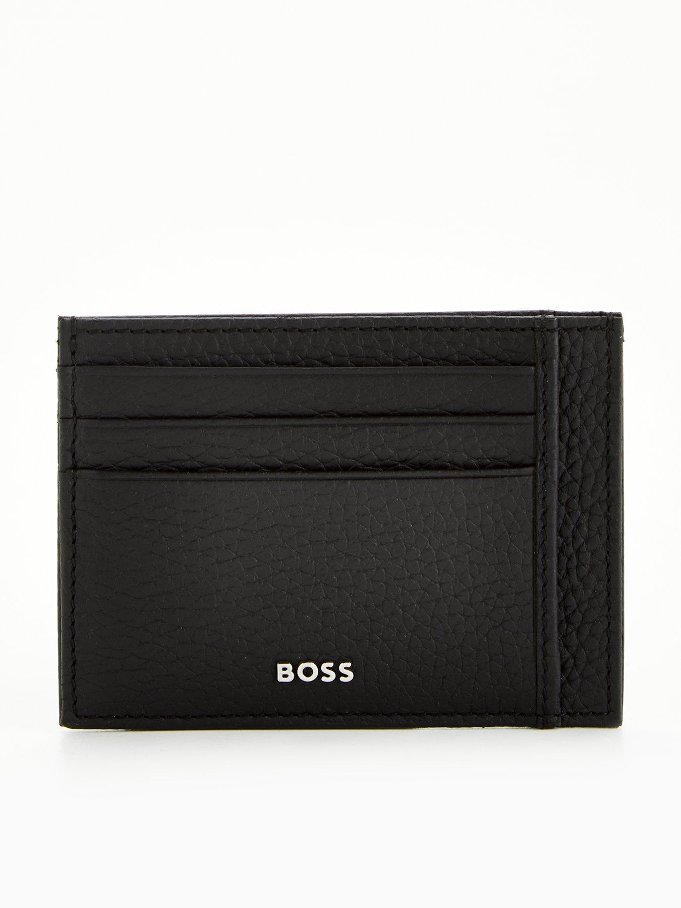 BOSS Crosstown Leather Credit Card Holder Black Very Ireland