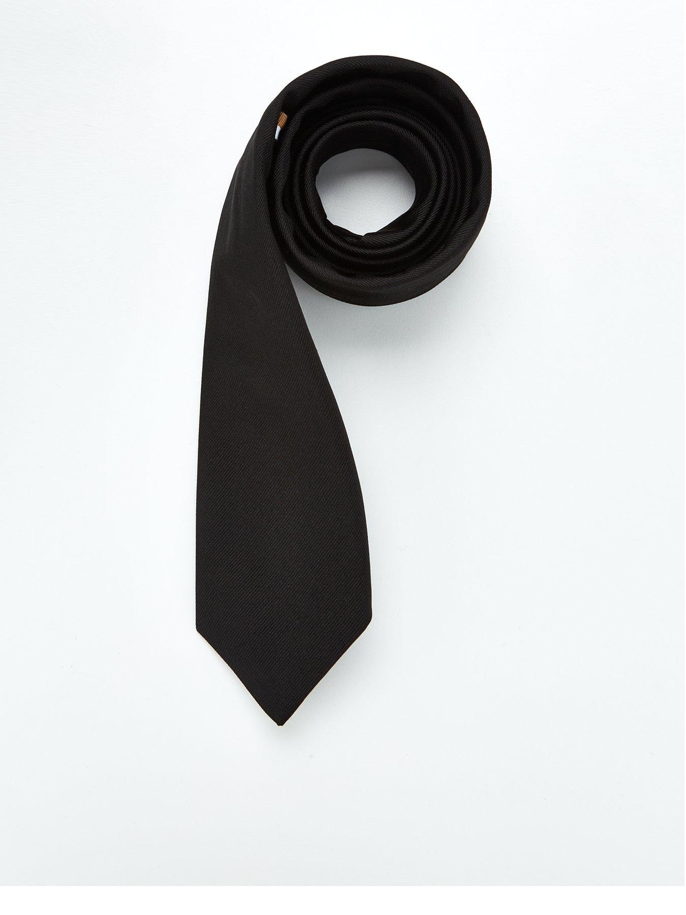 Image of BOSS H-tie Pure-Silk Jacquard Tie - Black