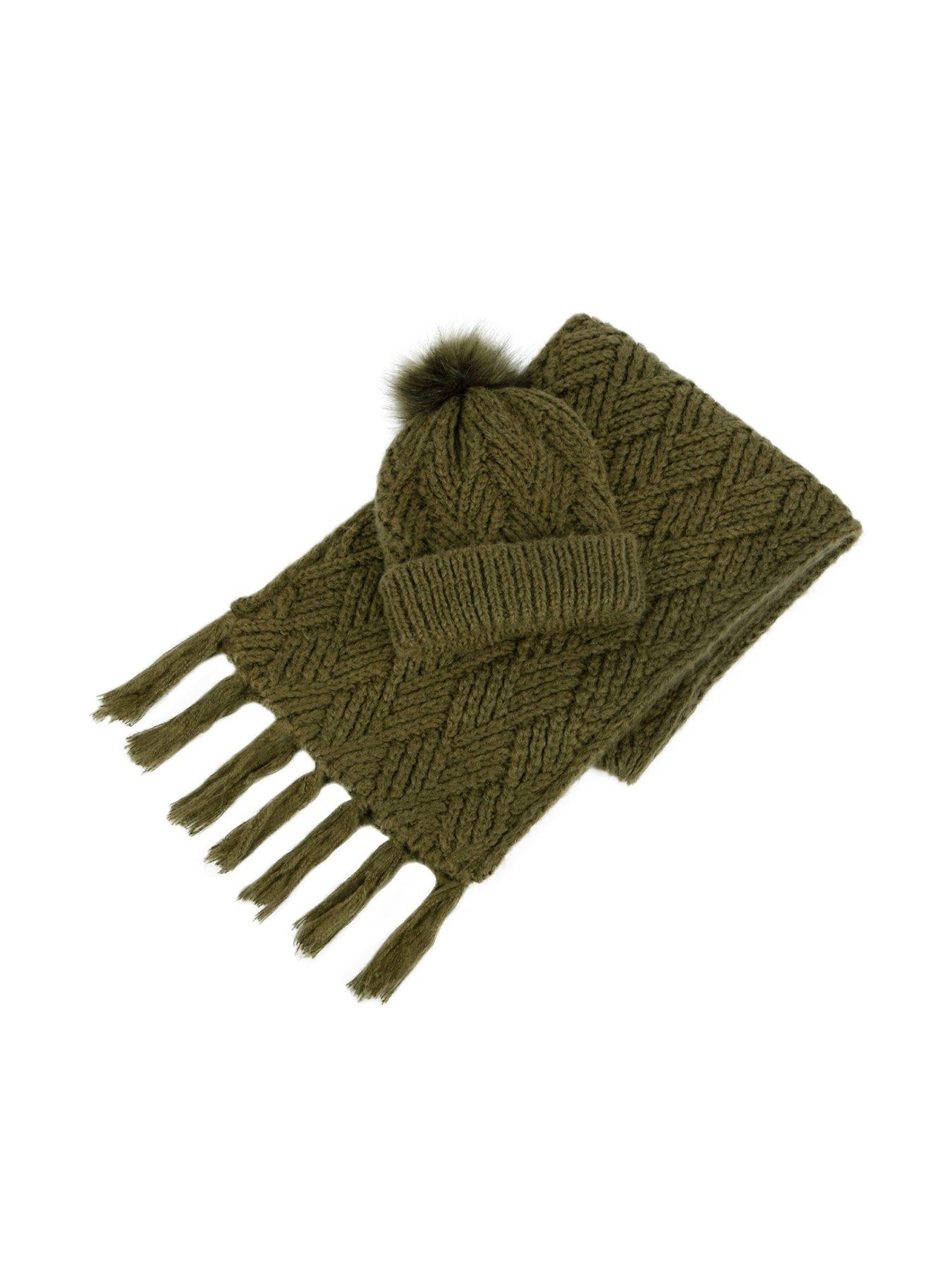 Image of TOTES Totes Knitted Hat and Scarf Set