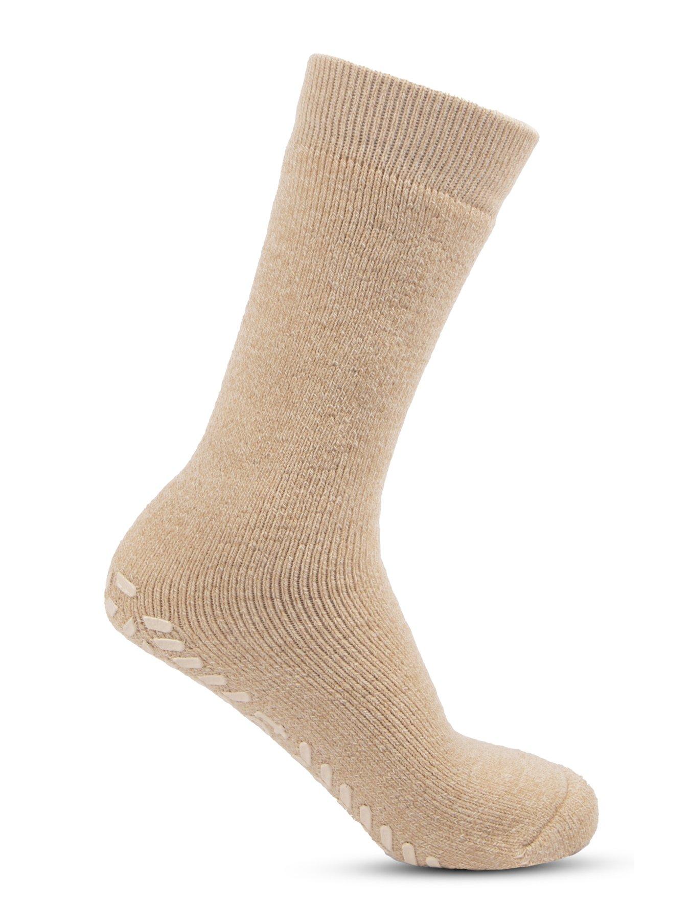 Image 4 of 4 of TOTES Totes1pp Thermal Brushed Original Slipper Socks With 3.0 Tog Rating - Cream