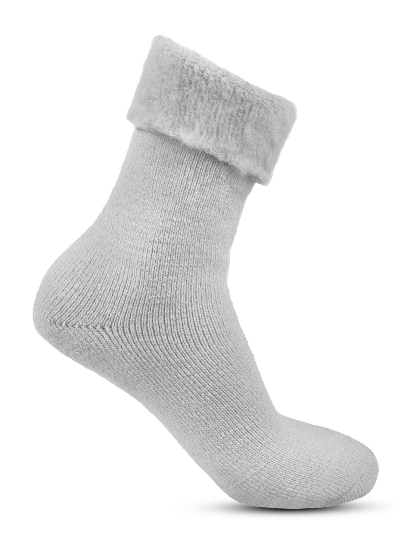 Image 4 of 4 of TOTES Totes1pp Brushed Thermal Bed Socks - With 3.0 Tog Rating - Grey