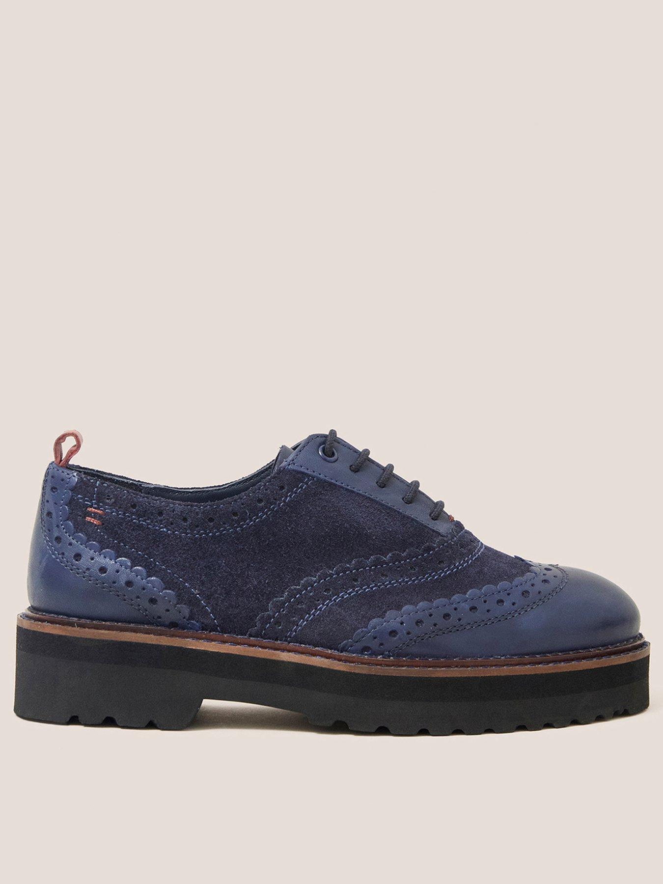 Navy blue brogues store womens