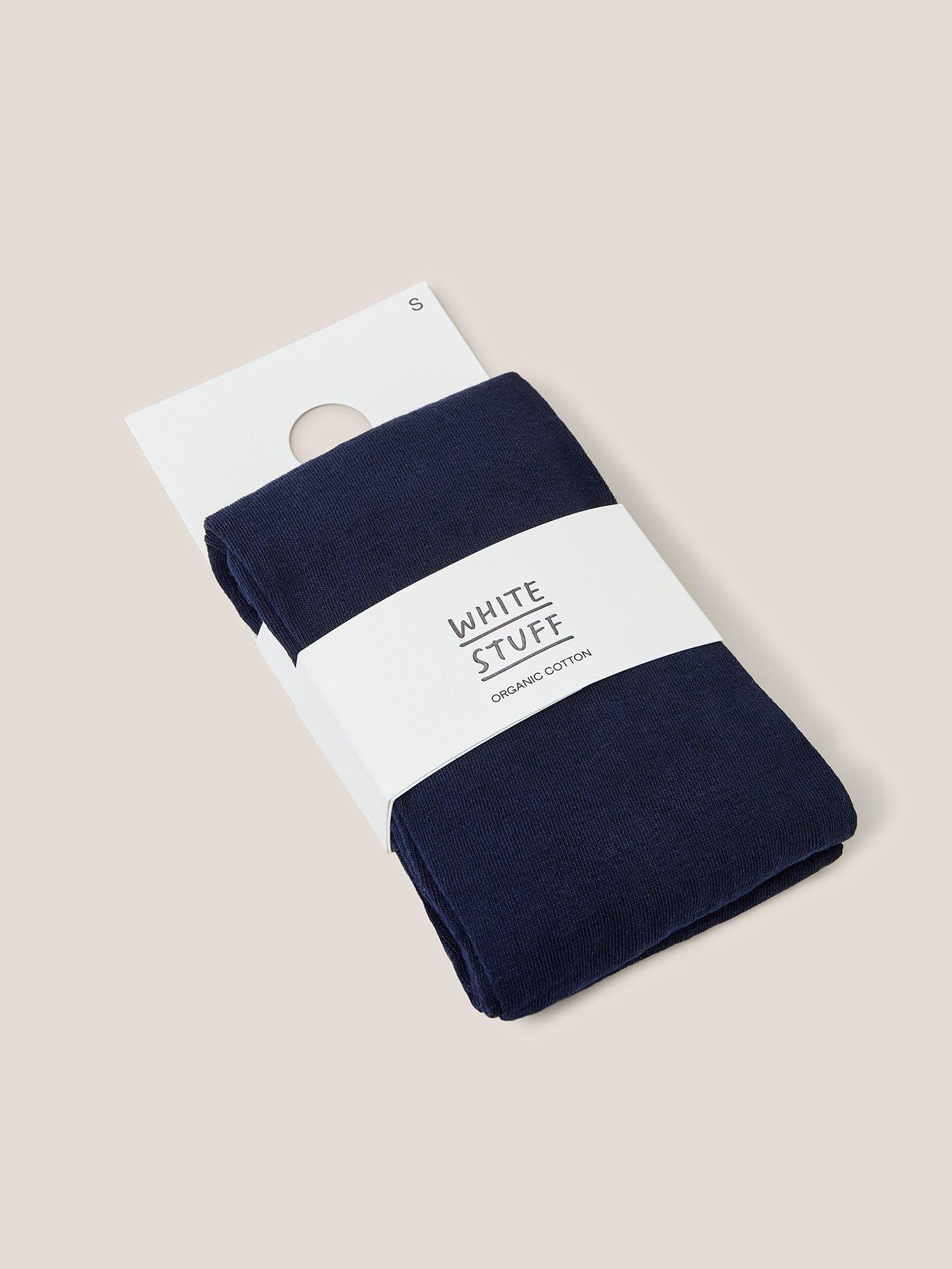 Image 4 of 5 of White Stuff Patty Plain Tights - Navy