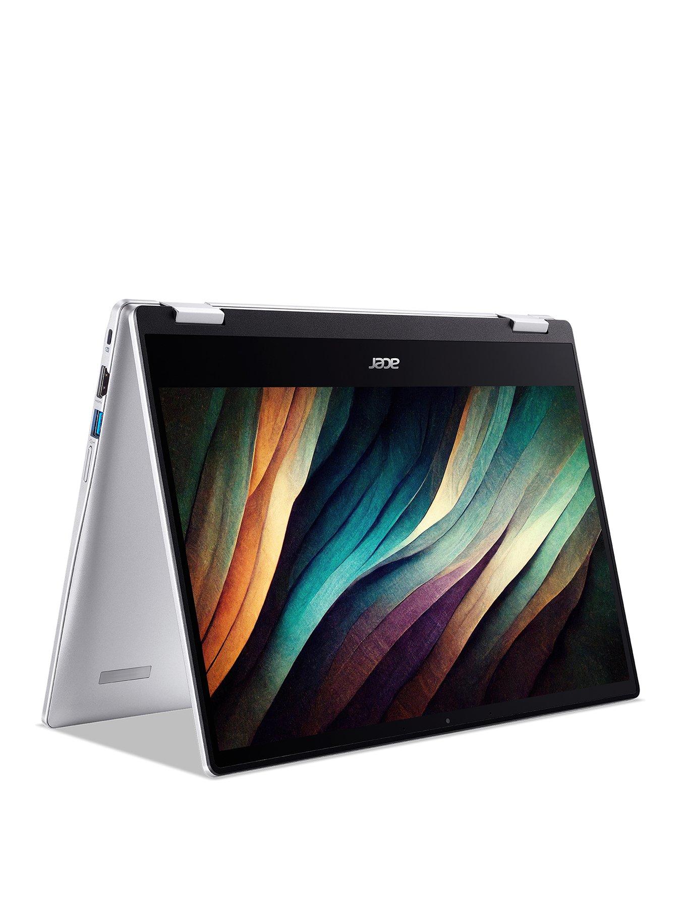 Image 1 of 8 of Acer Chromebook Spin 314, Intel Celeron, 4GB RAM 128GB SSD, 14in HD Touchscreen Laptop - Silver