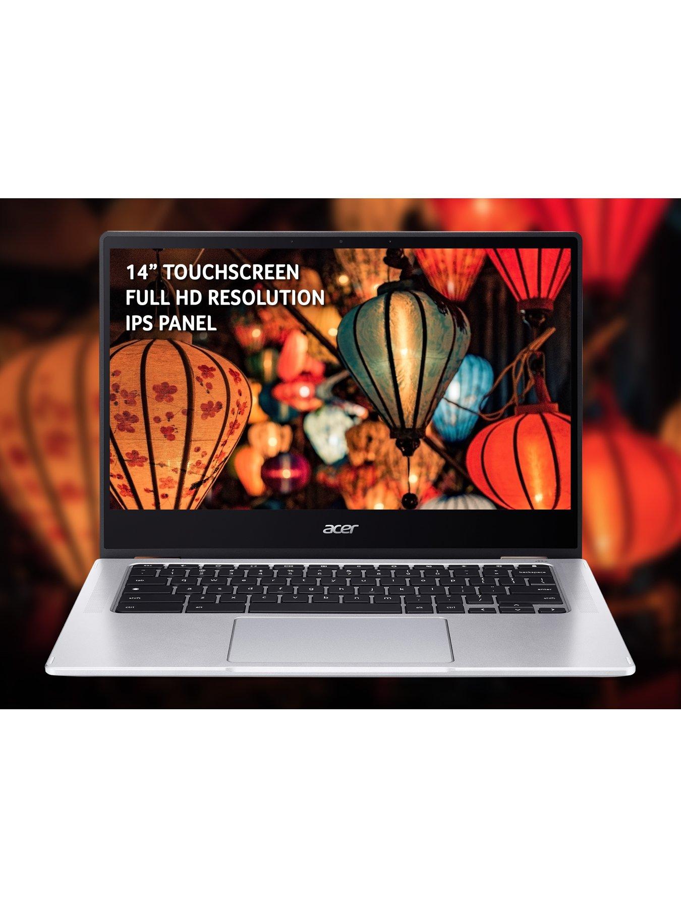 Image 5 of 8 of Acer Chromebook Spin 314, Intel Celeron, 4GB RAM 128GB SSD, 14in HD Touchscreen Laptop - Silver
