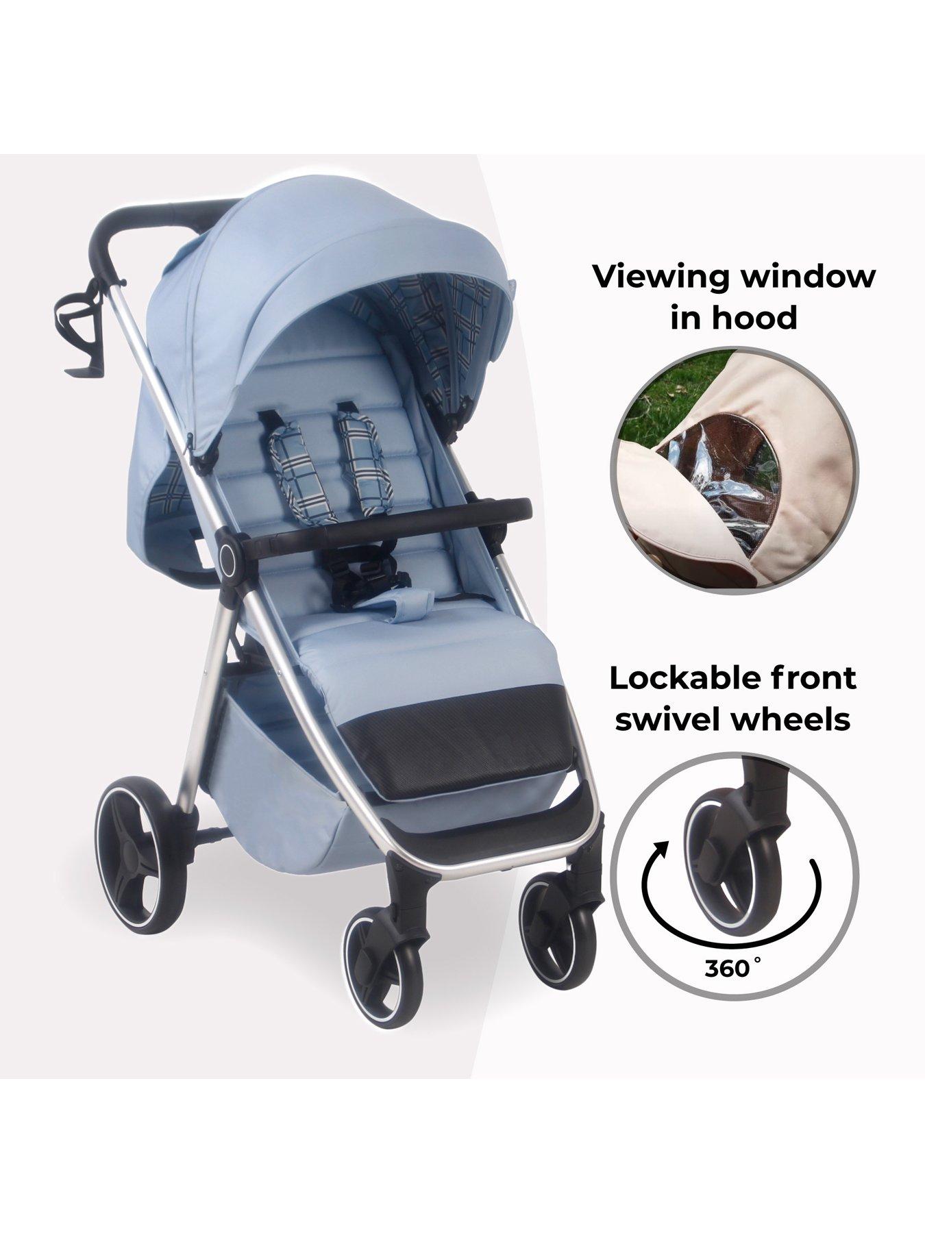 Image 5 of 8 of My Babiie MB160 Plus Pushchair - Blue Plaid