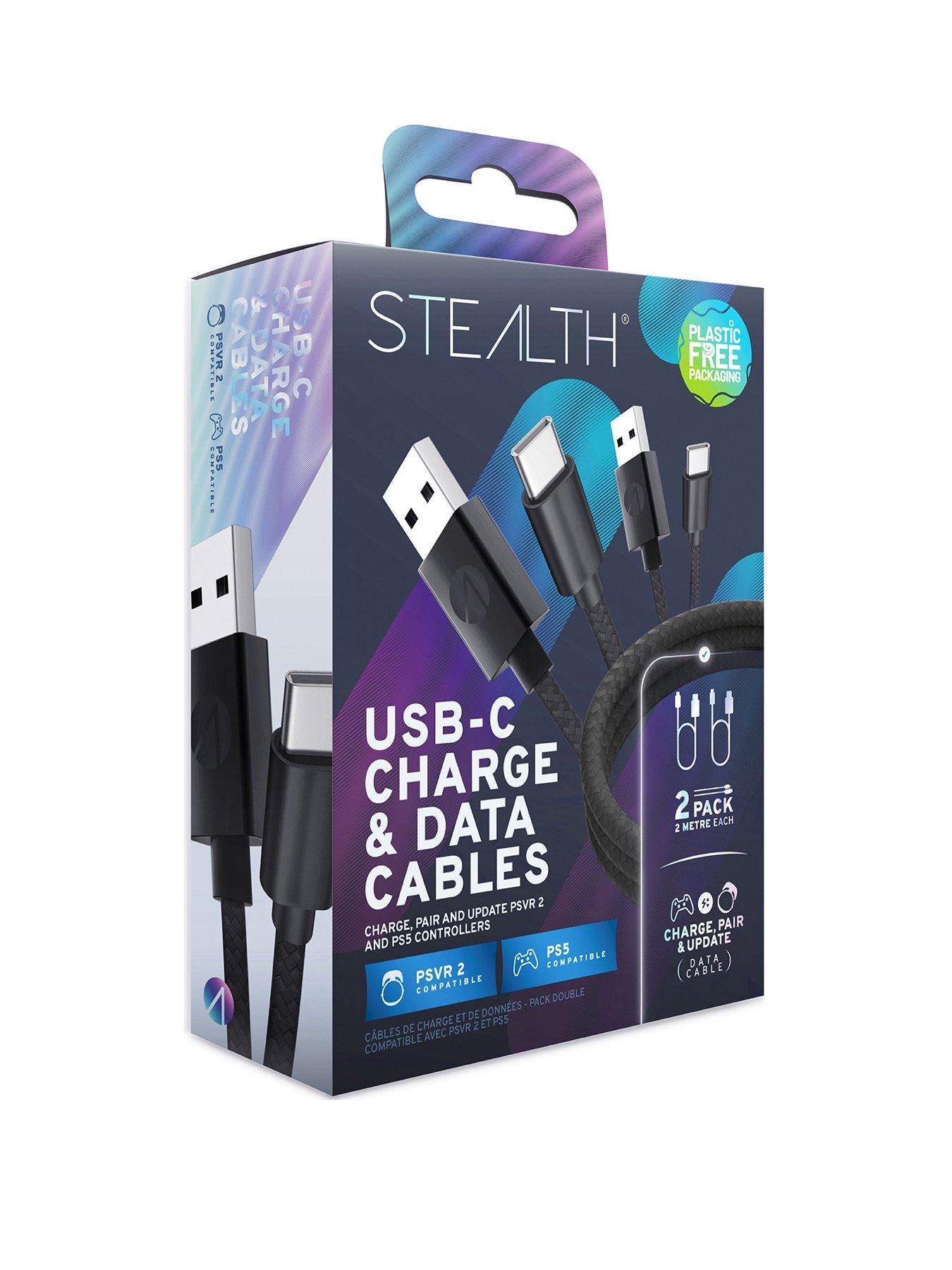 Image 2 of 7 of Stealth Stealth USB-C Charge and &amp; Data Cables - Twin Pack for PSVR2 &amp; PS5
