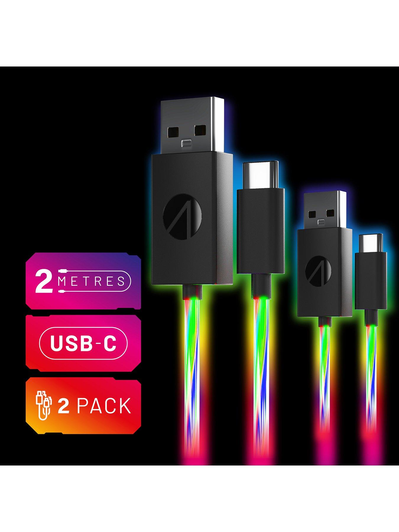 Image 4 of 7 of Stealth Stealth Light Up Charging Cables Multiformat - 2m Twin Pack
