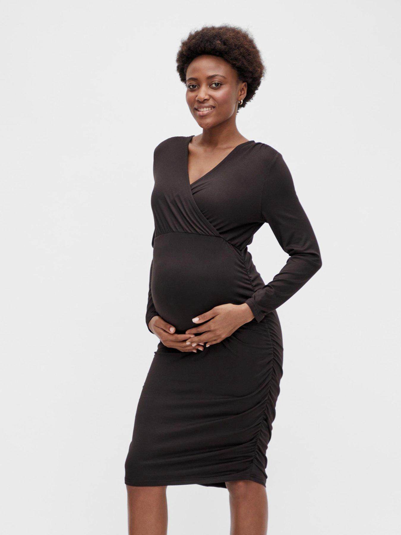 Mamalicious Maternity Anne Knitted Dress - Beige