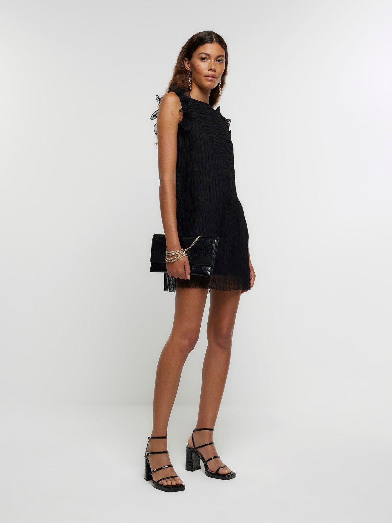 river-island-ruffle-mesh-plisse-mini-dress-blackback