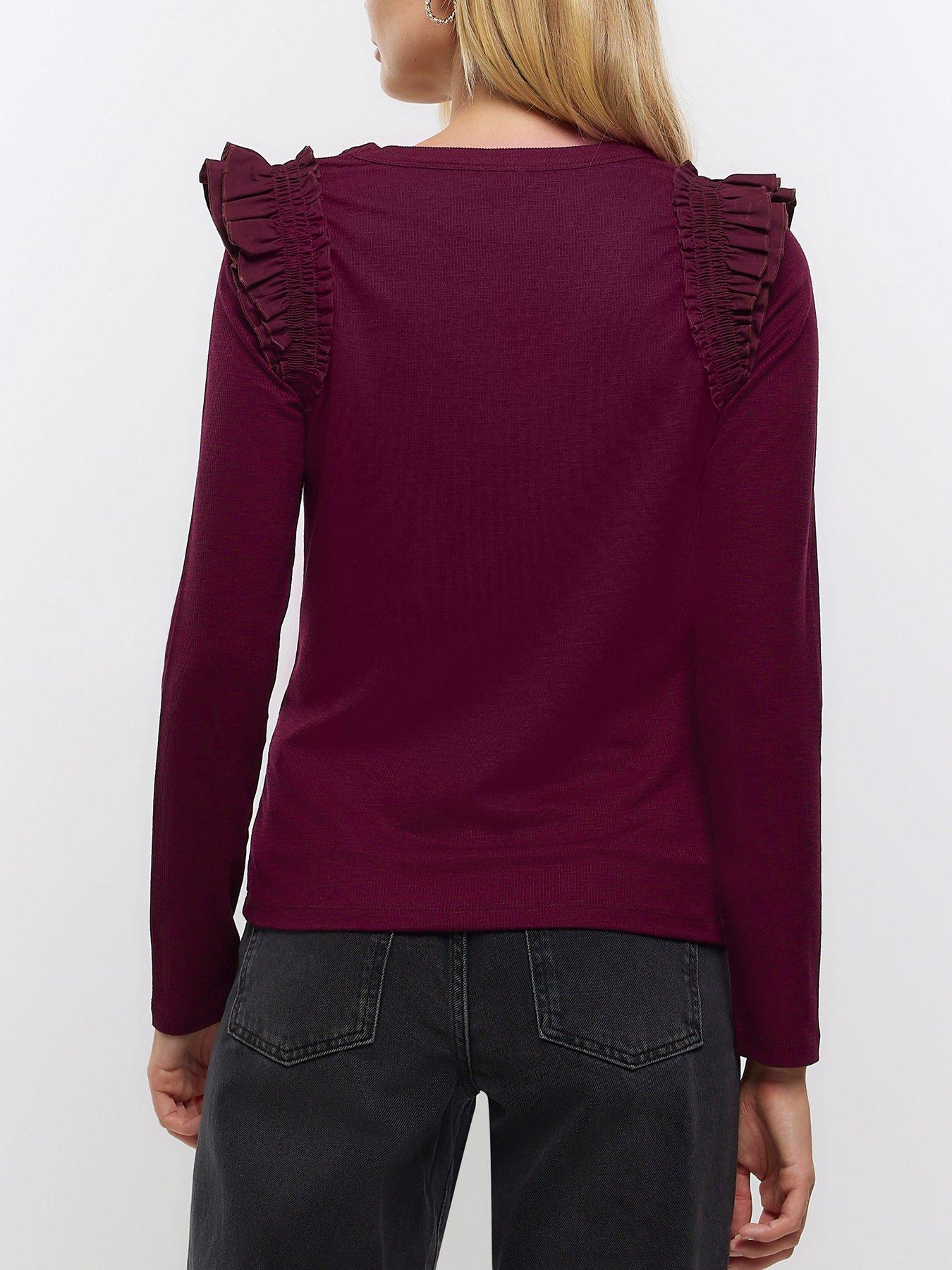 river-island-ruffle-shoulder-top-redstillFront