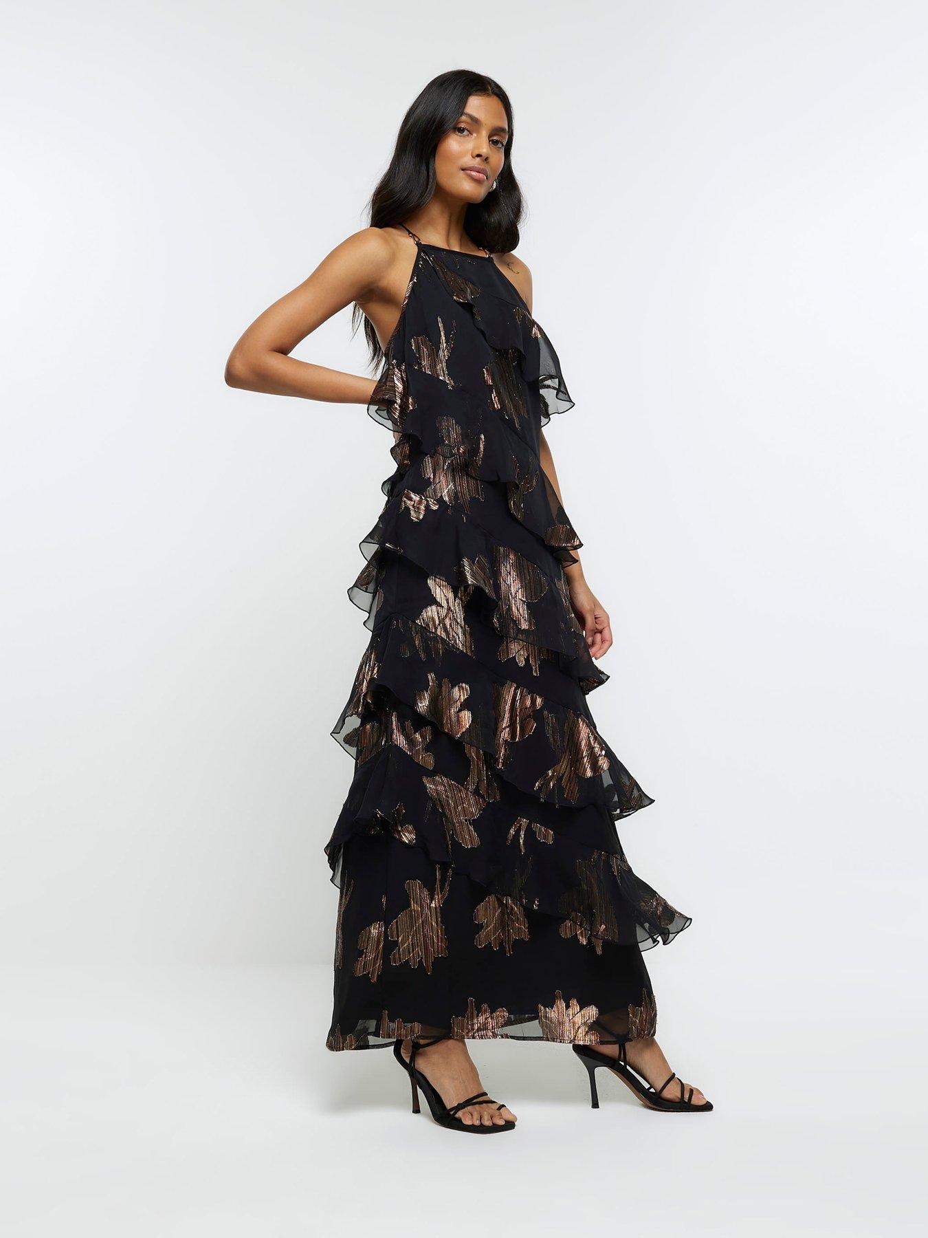 river-island-lurex-tiered-midaxi-dress-black