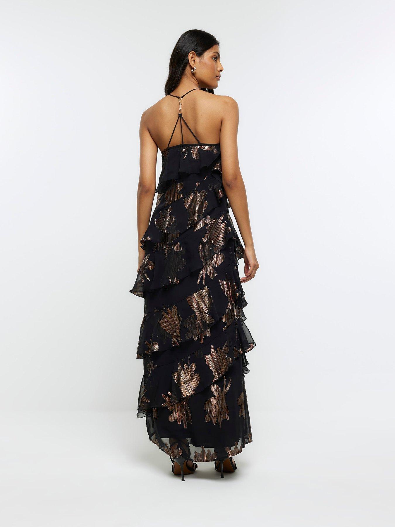 river-island-lurex-tiered-midaxi-dress-blackstillFront