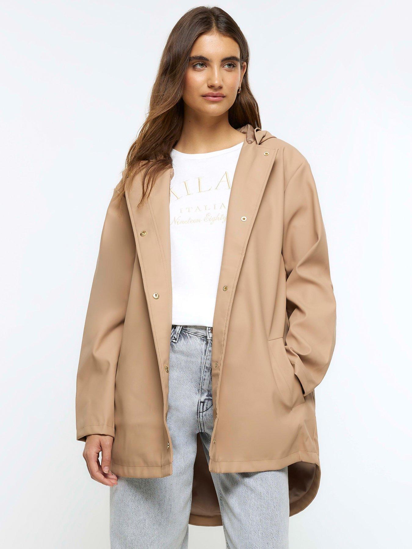 river-island-hooded-rain-mac-brownfront