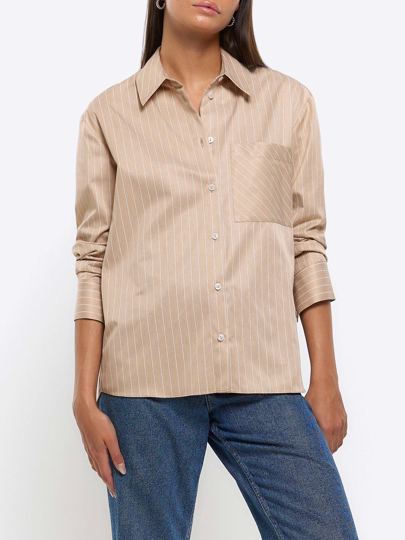 river-island-poplin-boyfriend-shirt-beige