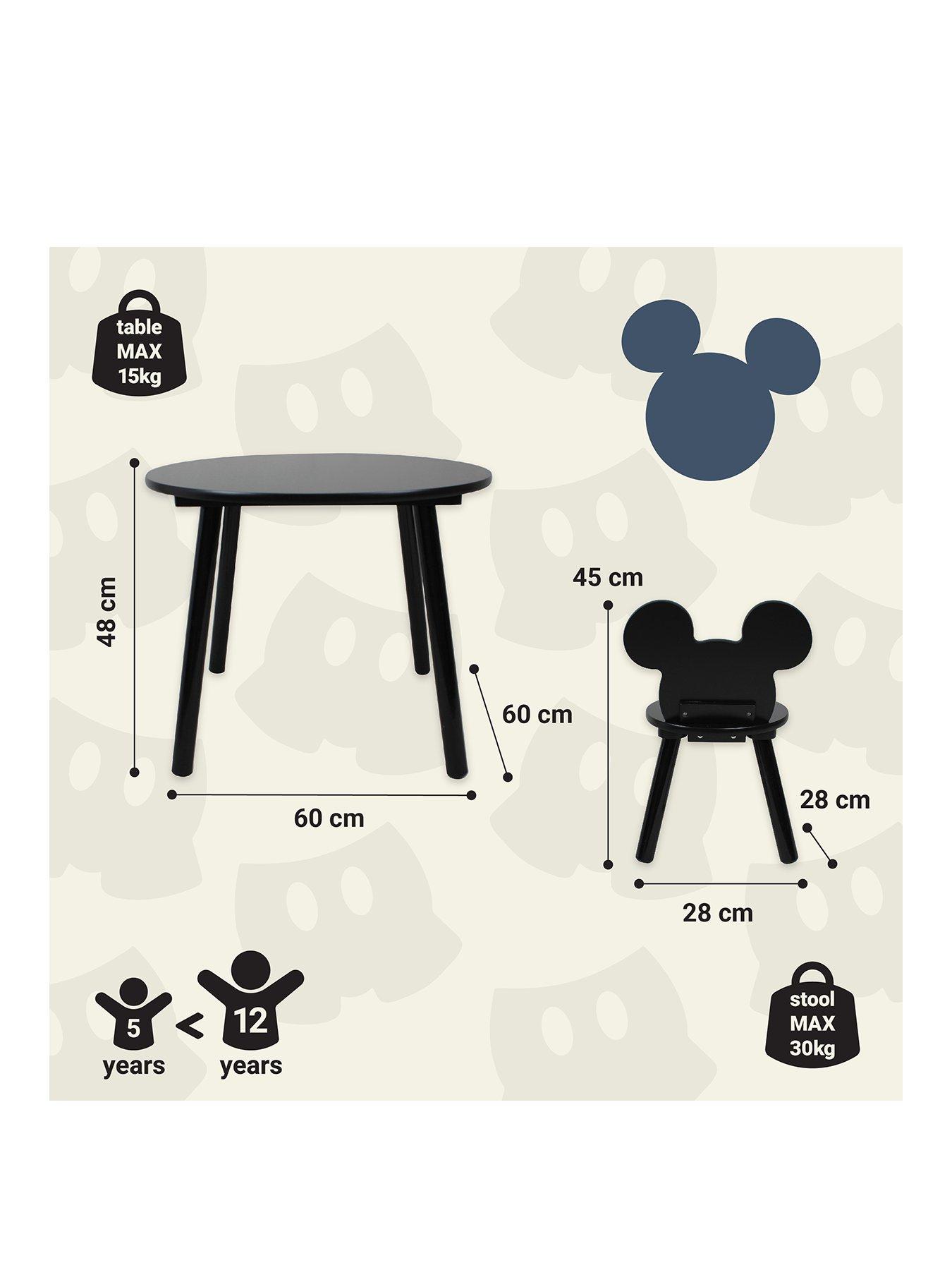 Mickey mouse kids discount table and chairs