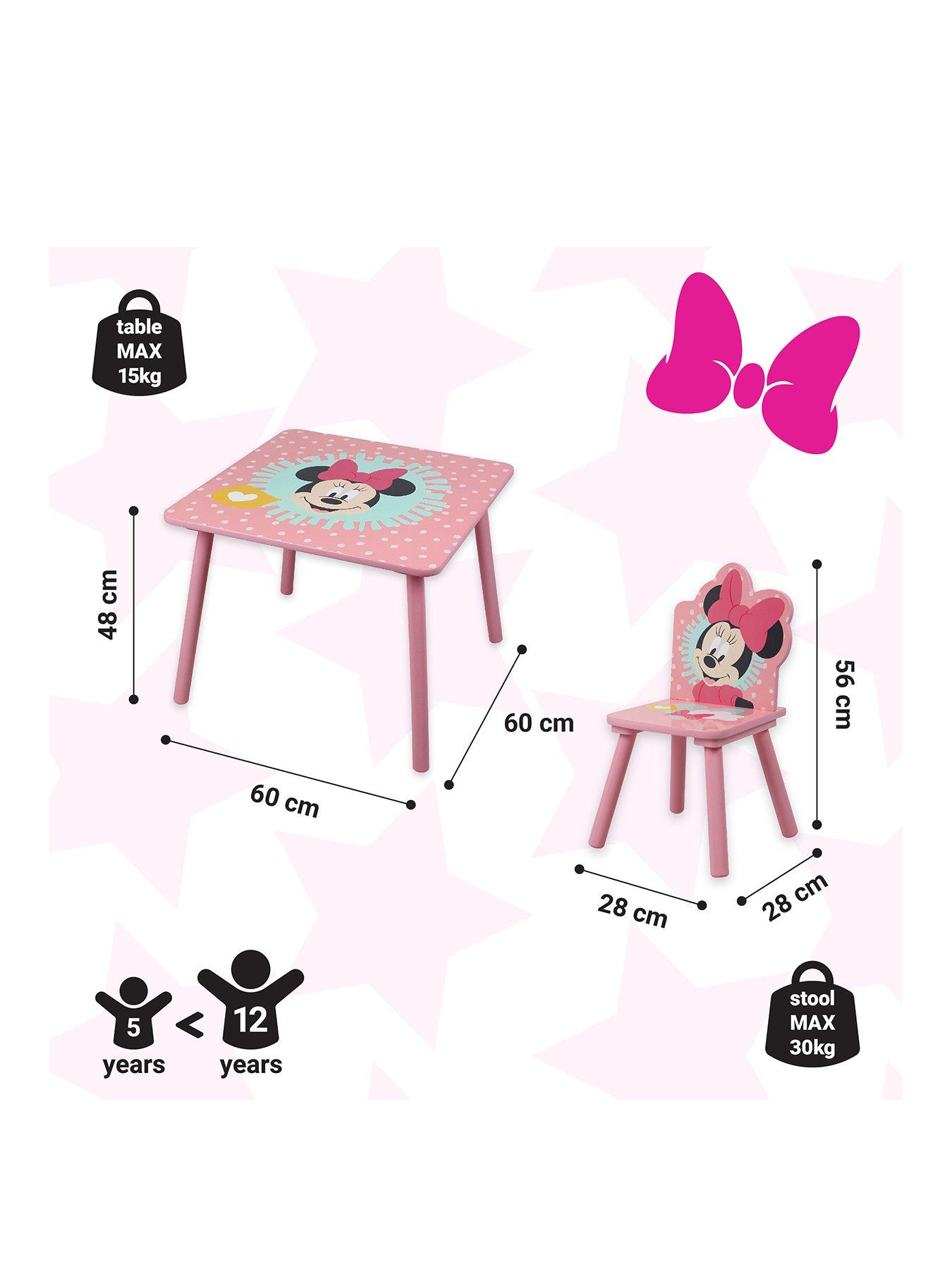 Minnie mouse on sale table with chairs