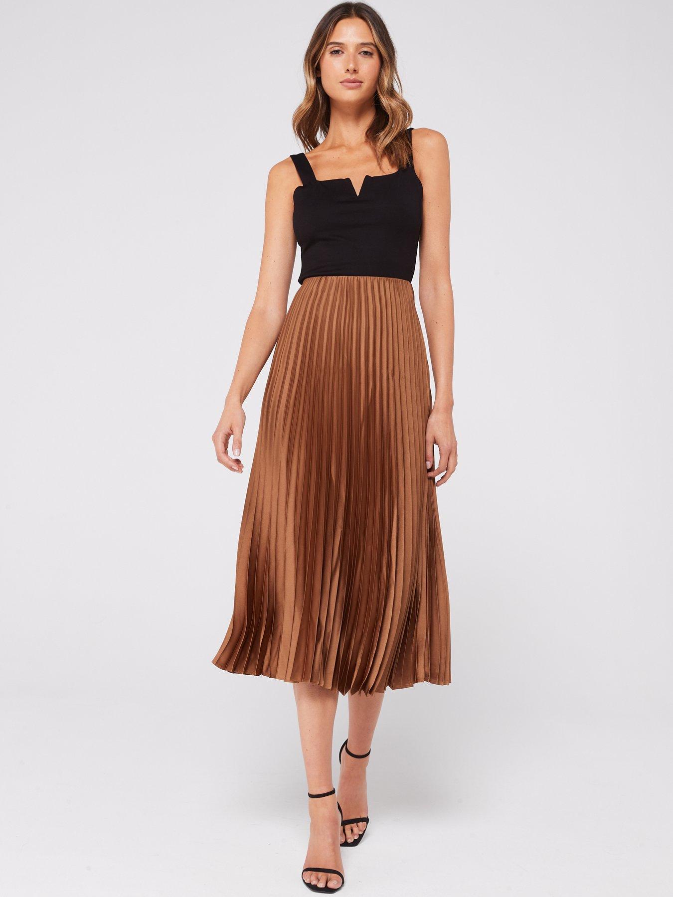 Pleated skirt hotsell dress mango