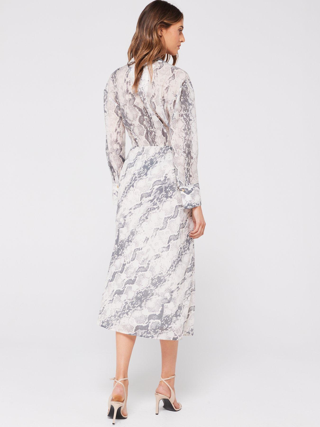 Image 2 of 5 of Mango Snake Print Lyocell Dress