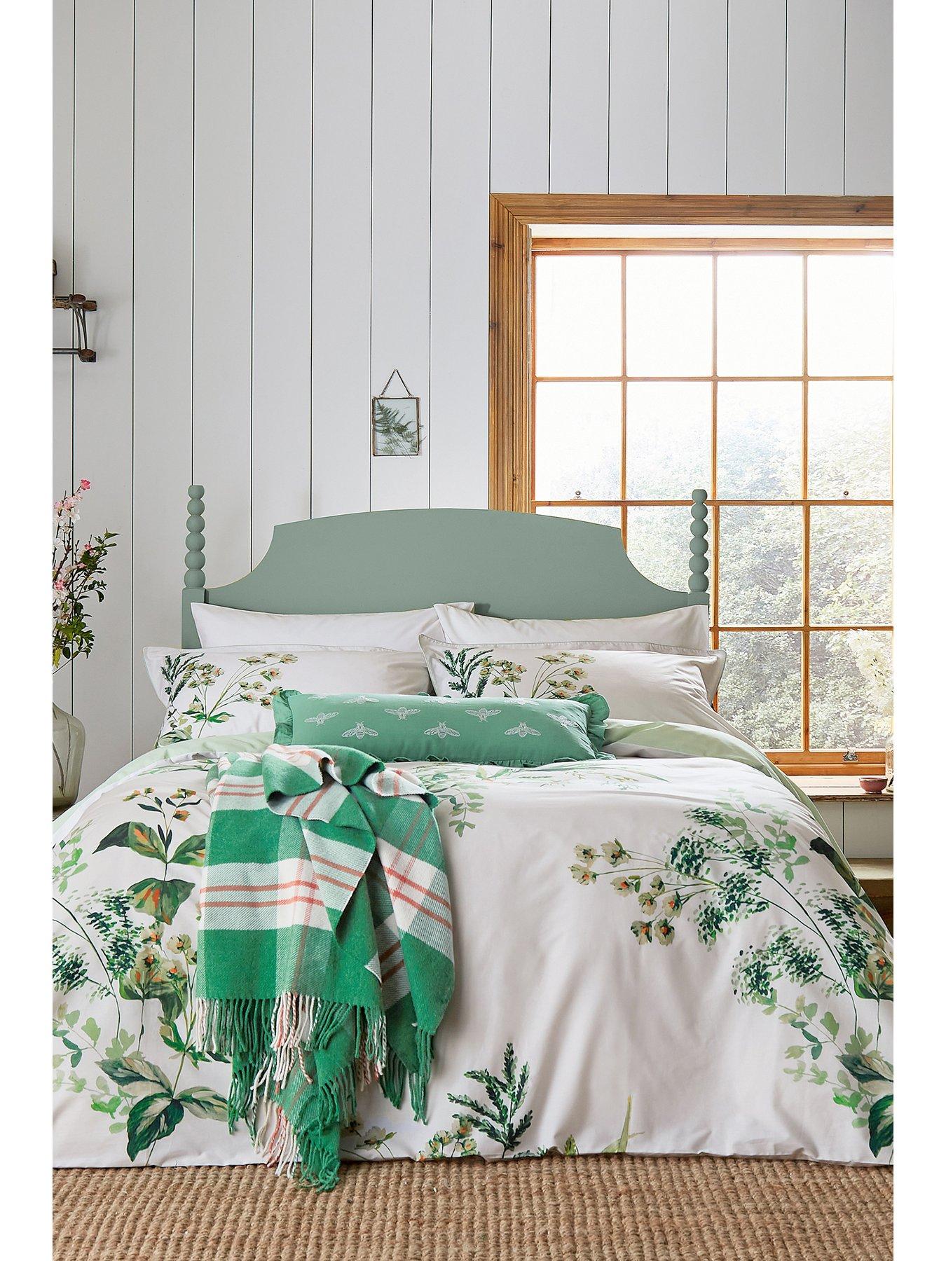 Catherine Lansfield Tufted Print Geo Natural Duvet Cover and Pillowcase Set