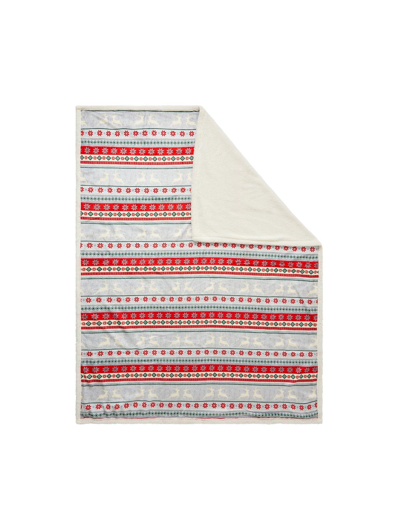 very-home-christmas-stag-stripe-throw-reddetail