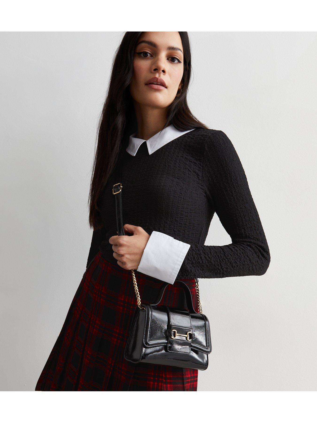 New look tartan bag clearance