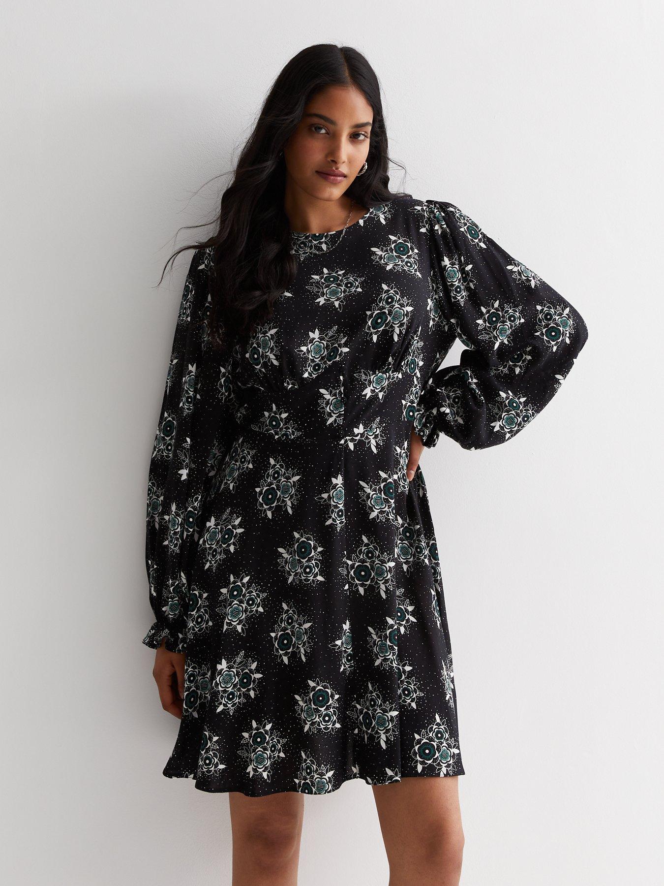 New look shop black tea dress