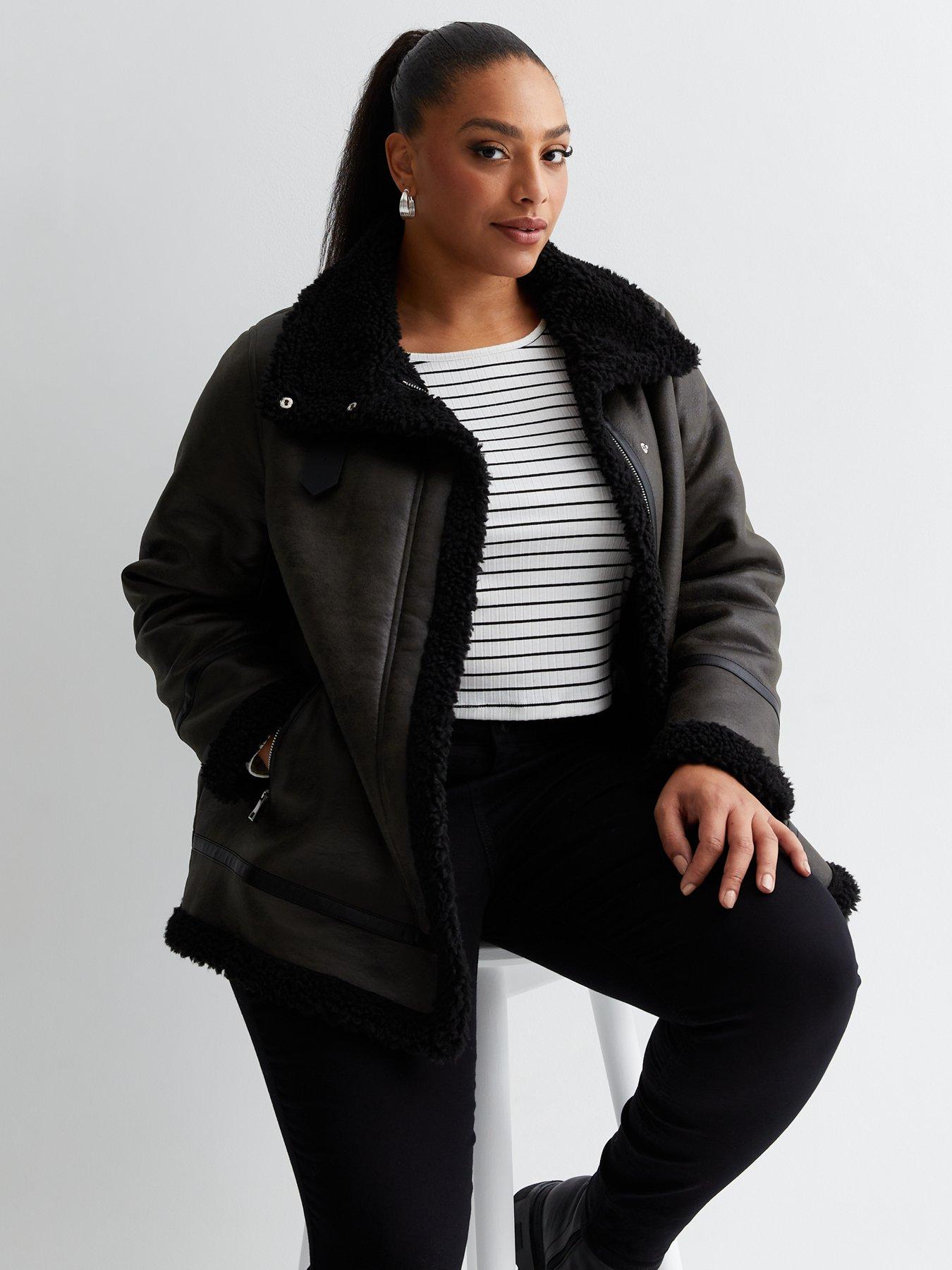 Aviator jacket womens plus cheap size